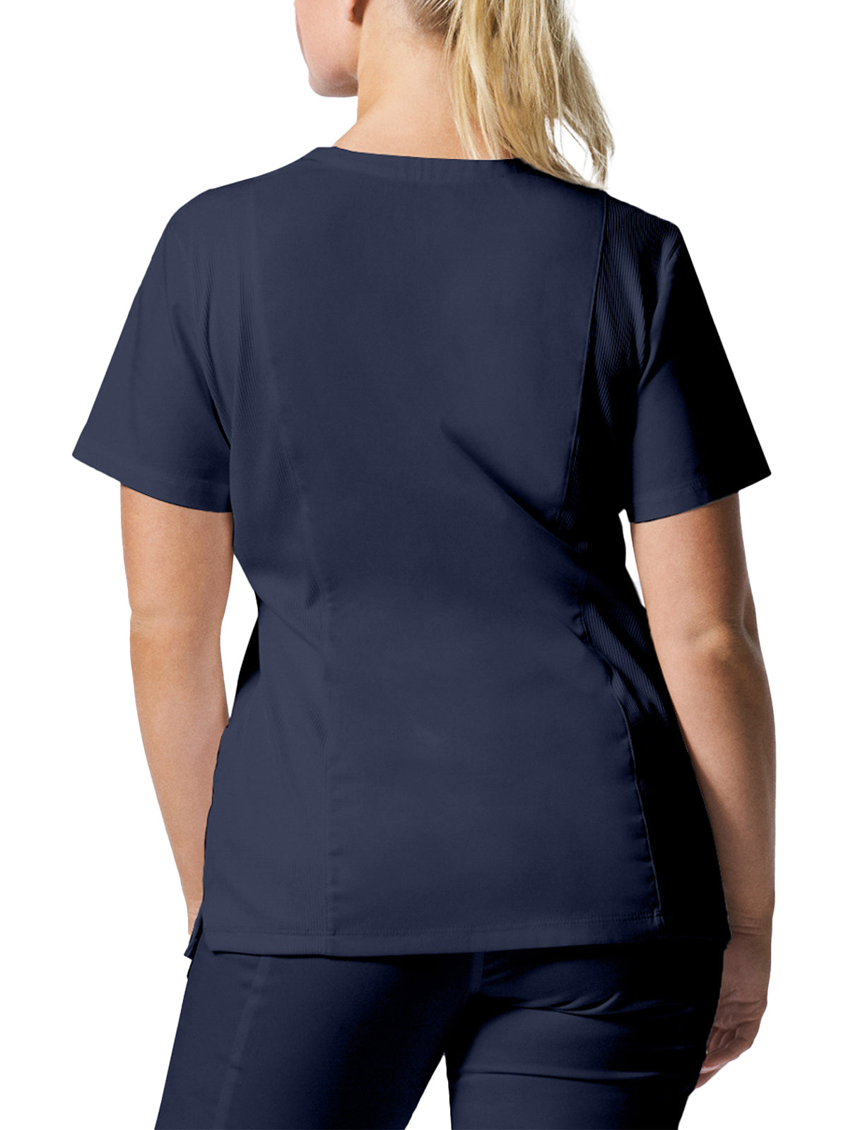 Women's 3-Pocket V-Neck Top - LT105 - True Navy
