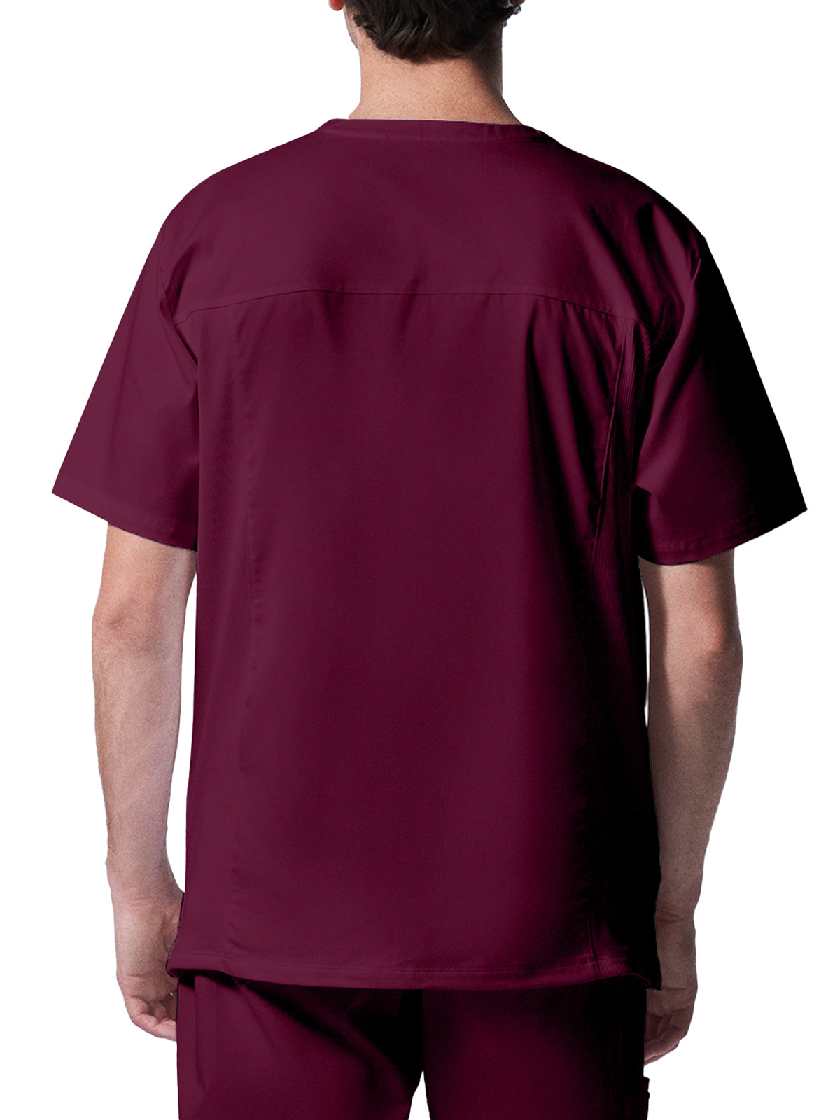 Men's 4-Pocket Back Yoke V-Neck Top - LT109 - Wine