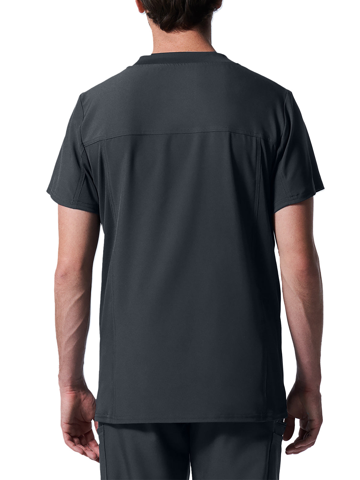 Men's 4-Pocket Back Yoke V-Neck Top - LT110 - Pewter
