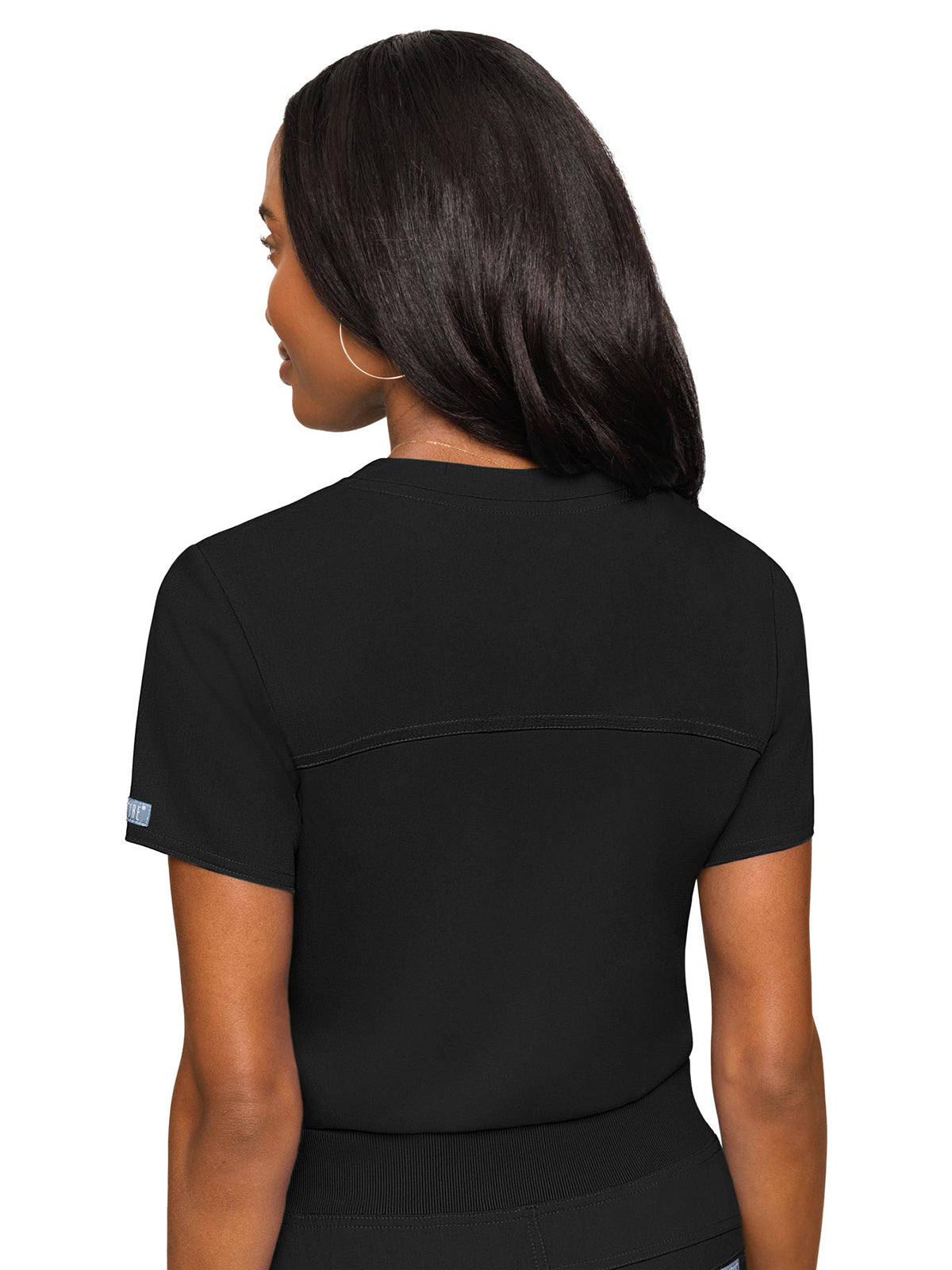 Women's 1-Pocket V-Neck Top - 7448 - Black