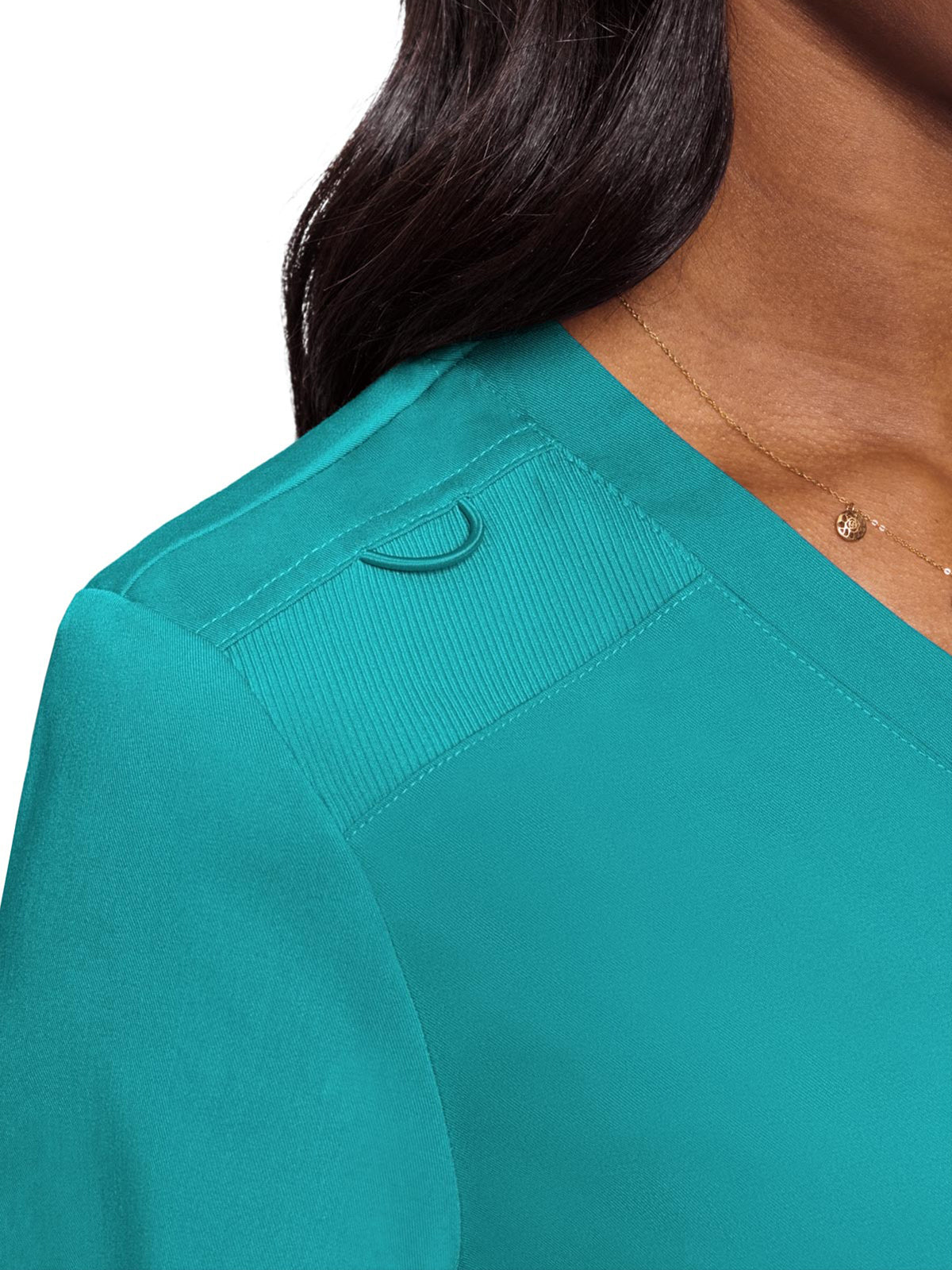 Women's 1-Pocket V-Neck Top - 7448 - Teal