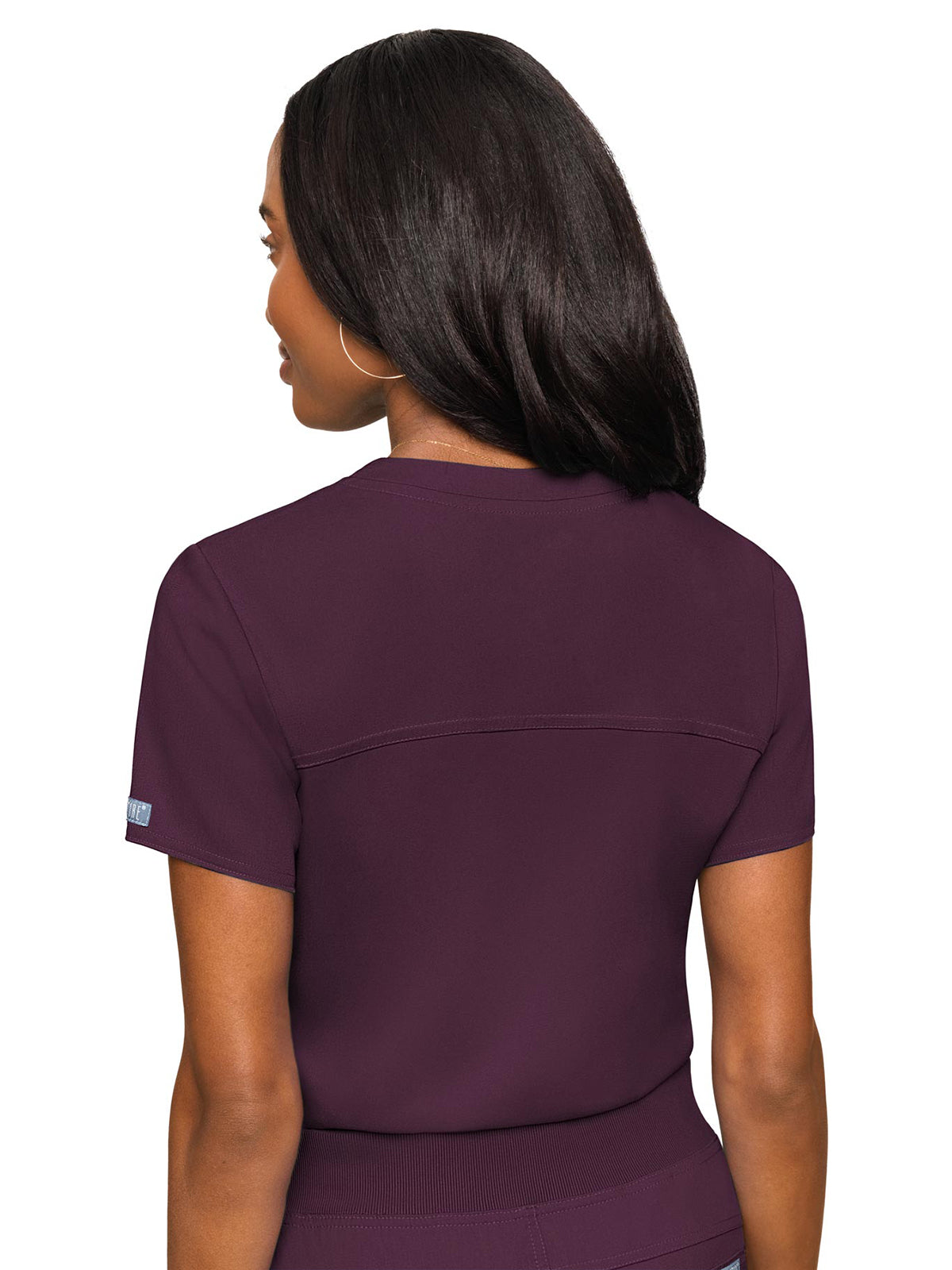 Women's 1-Pocket V-Neck Top - 7448 - Wine
