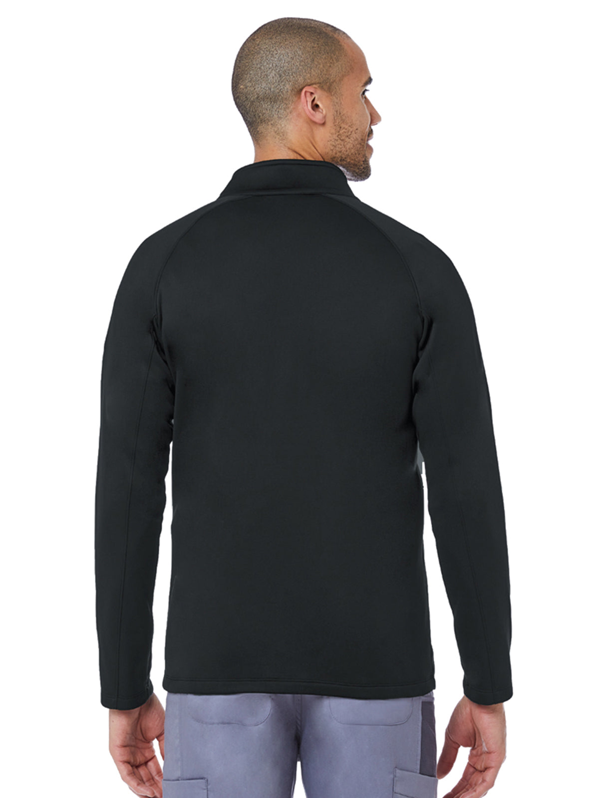 Men's Three-Pocket Bonded Fleece Jacket - 3814 - Black