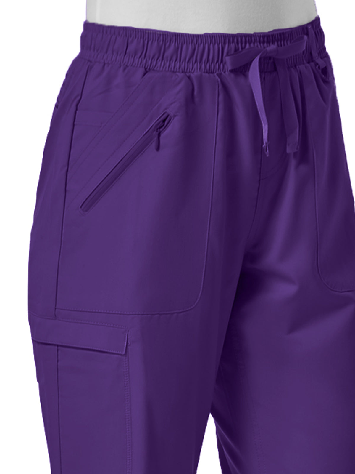 Women's Six-Pocket Full Elastic Pant - 7308 - Grape