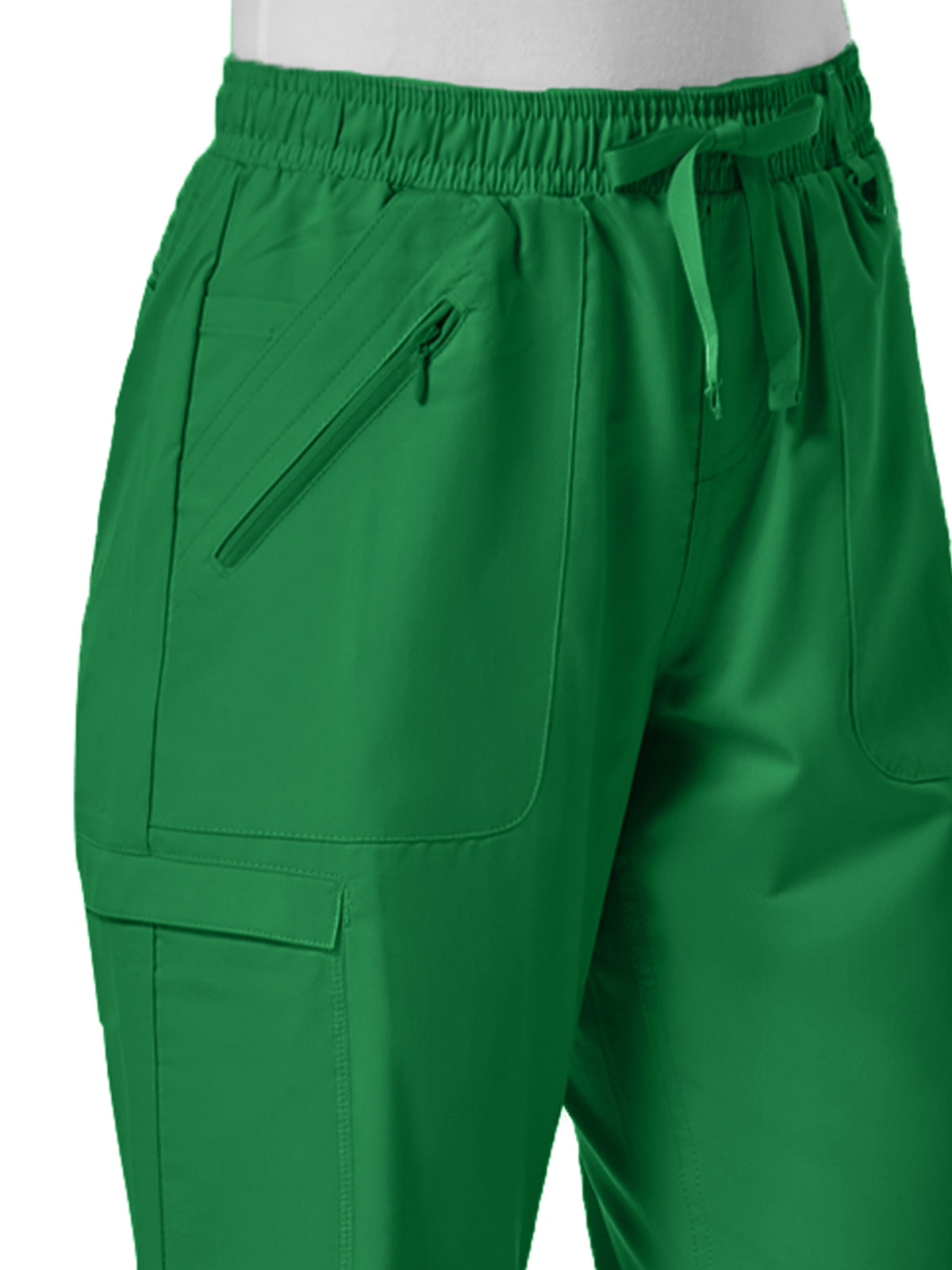 Women's Six-Pocket Full Elastic Pant - 7308 - Hunter Green