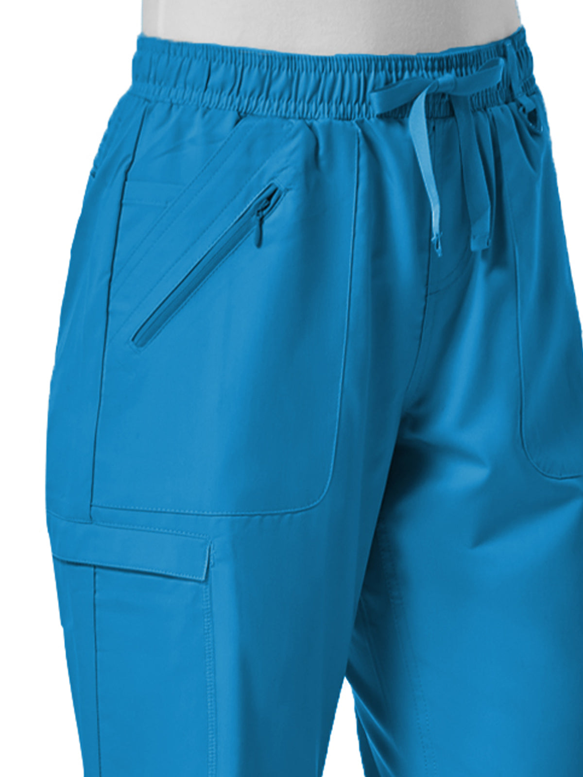 Women's Six-Pocket Full Elastic Pant - 7308 - Malibu Blue