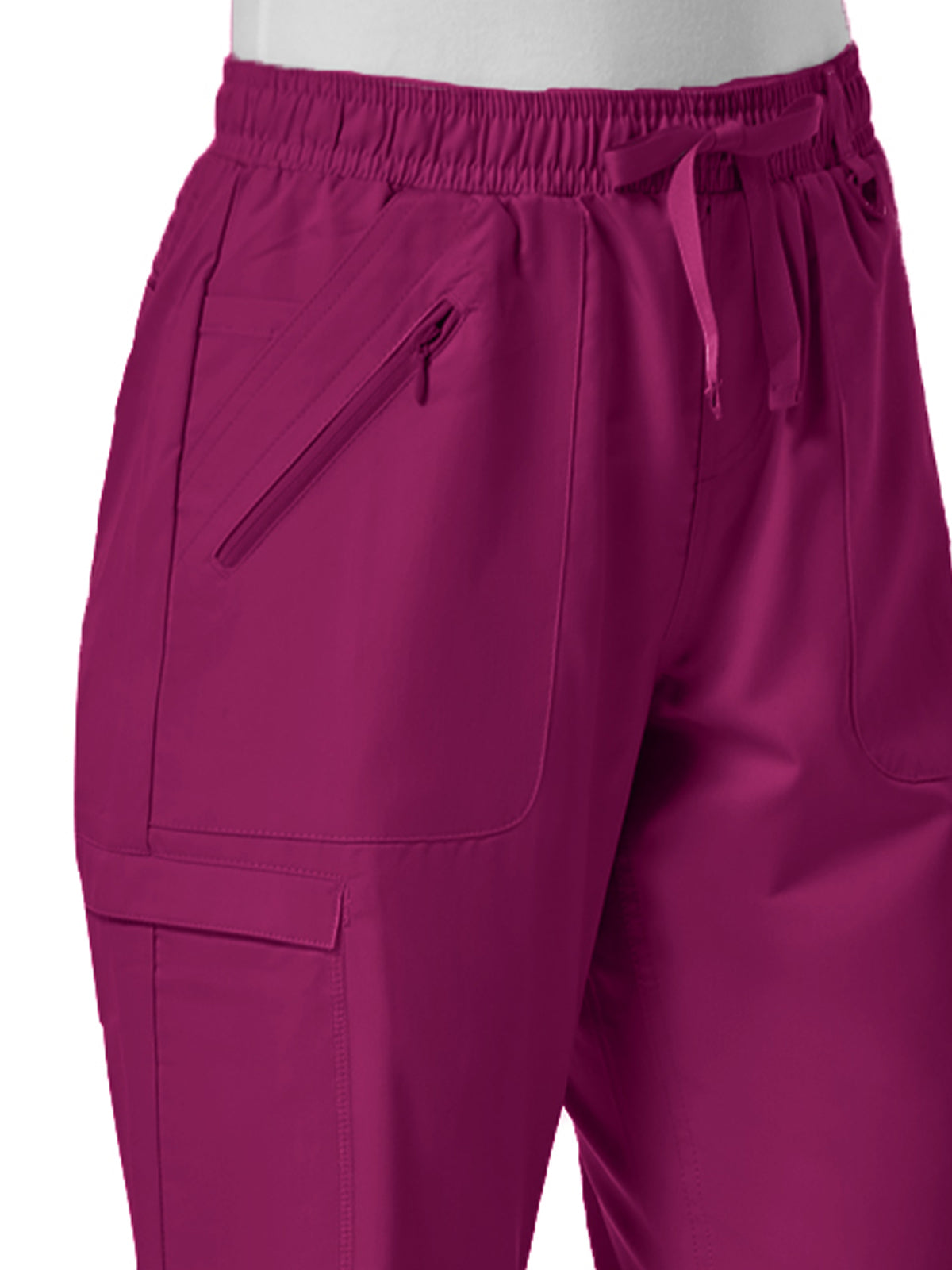 Women's Six-Pocket Full Elastic Pant - 7308 - Wine