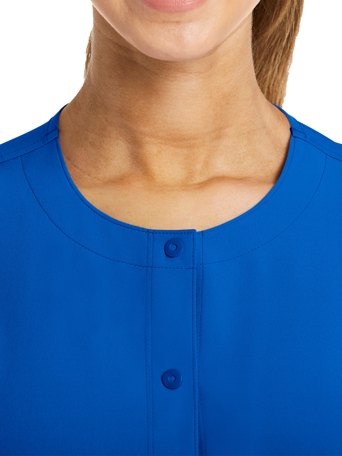 Women's Three-Pocket Round Neck Jacket - 7510 - Royal Blue