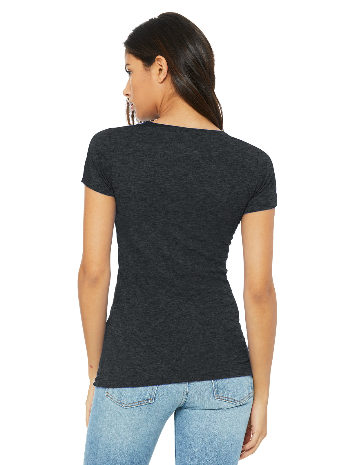 Women's Slim Fit Tee - BC6004 - Dark Grey Heather