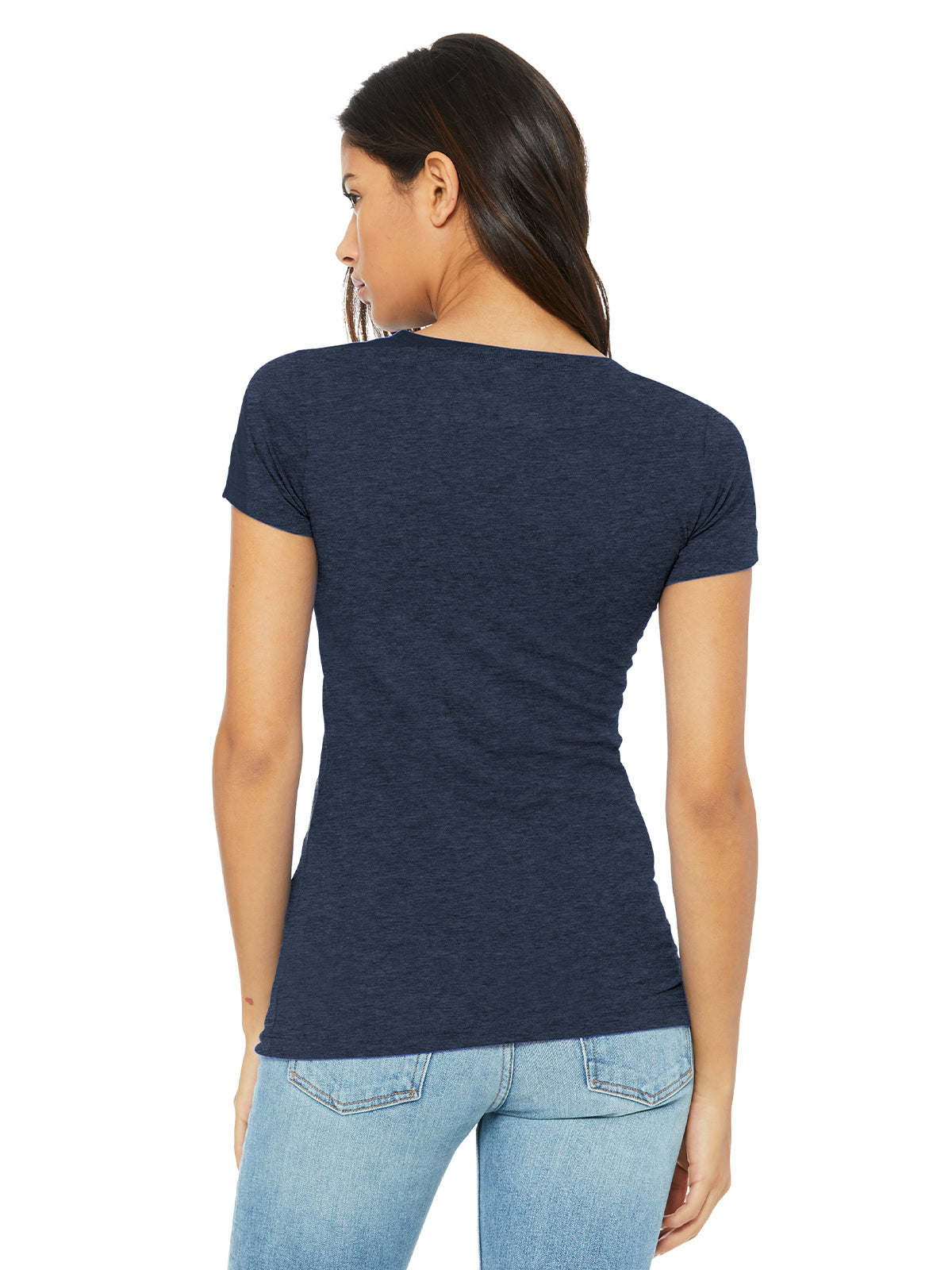 Women's Slim Fit Tee - BC6004 - Heather Navy