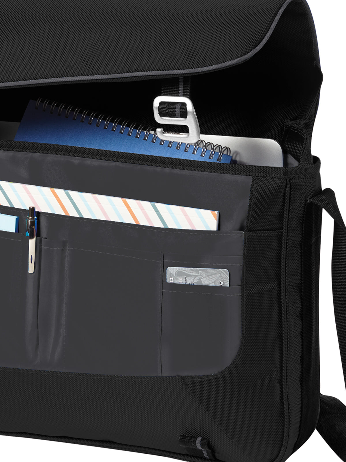 Transit Messenger Bag - BG302 - Black/Deep Smoke