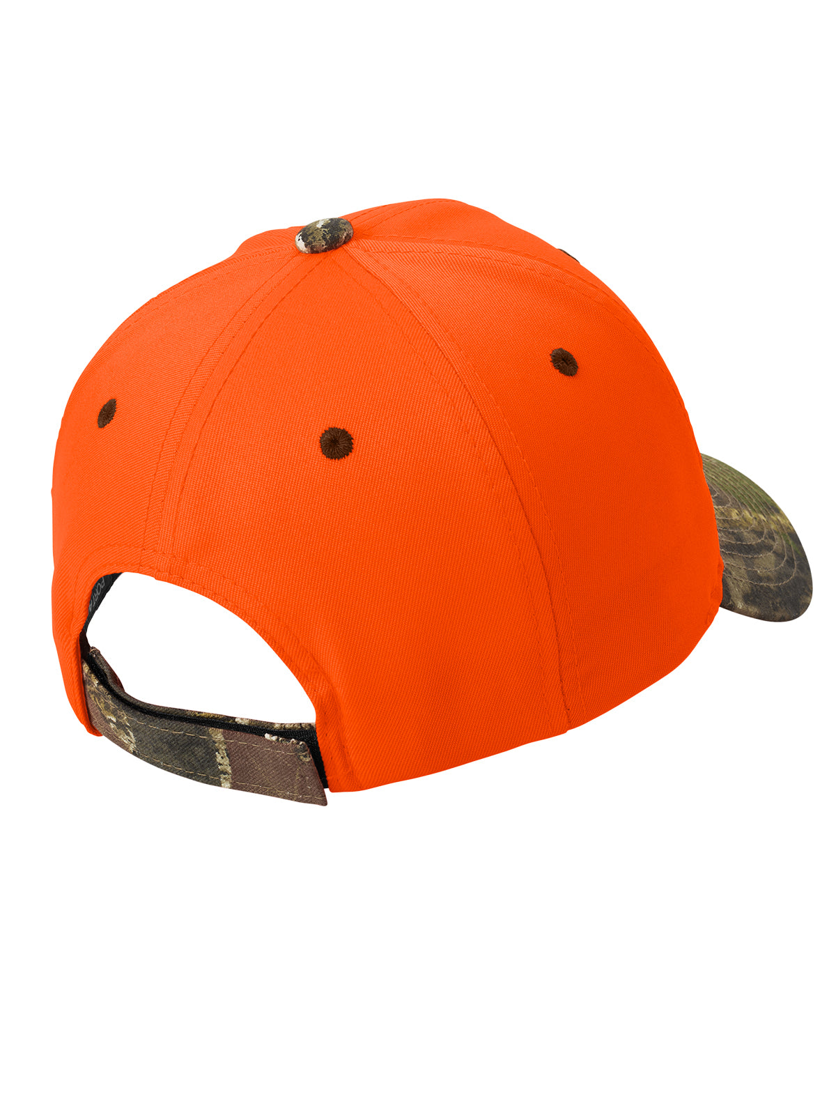 Unisex Camo Brim Cap - C804 - Orange Blaze/ Mossy Oak New Break-Up