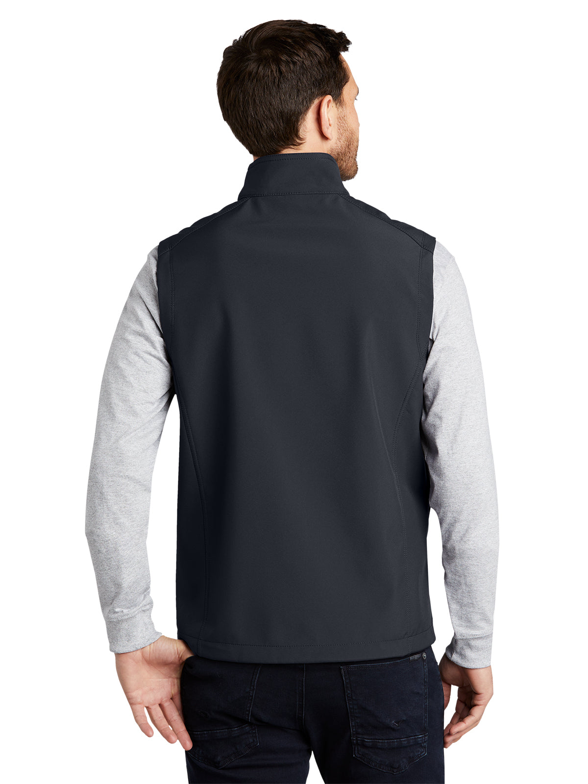 Men's Soft Shell Vest - J325 - Battleship Grey