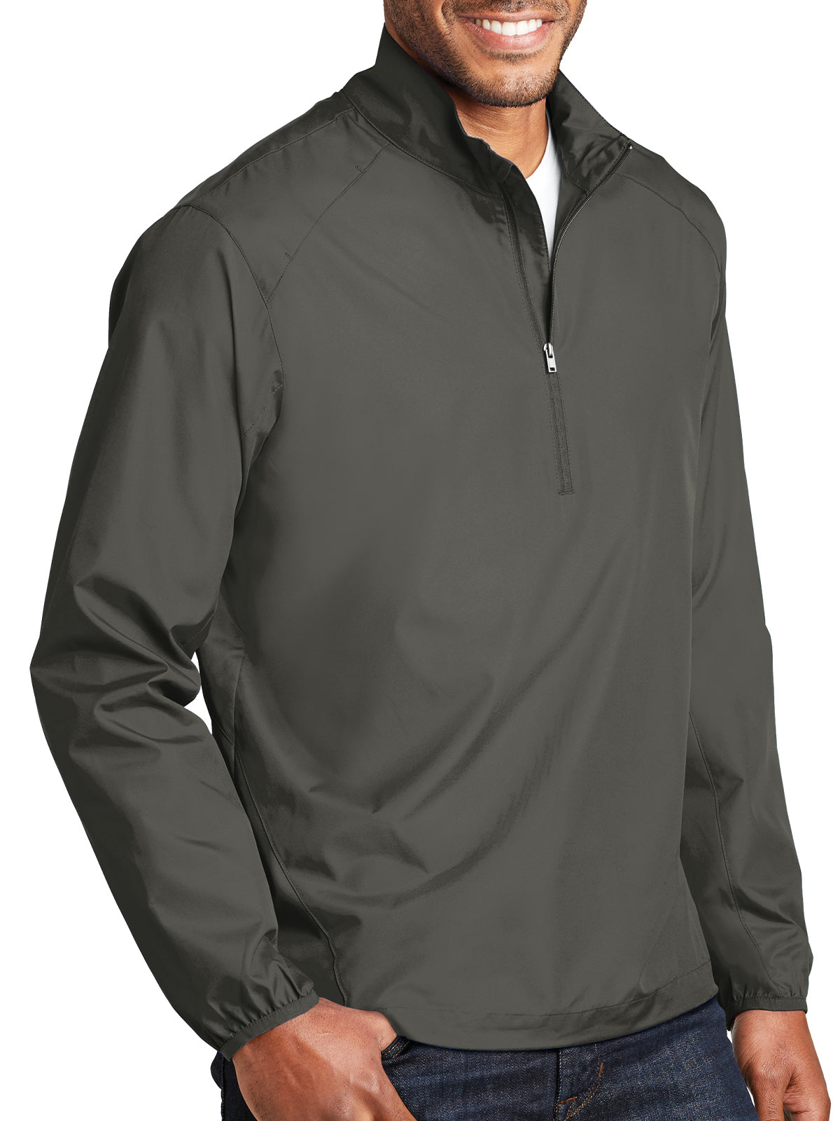Men's Zephyr 1/2-Zip Pullover Jacket - J343 - Grey Steel