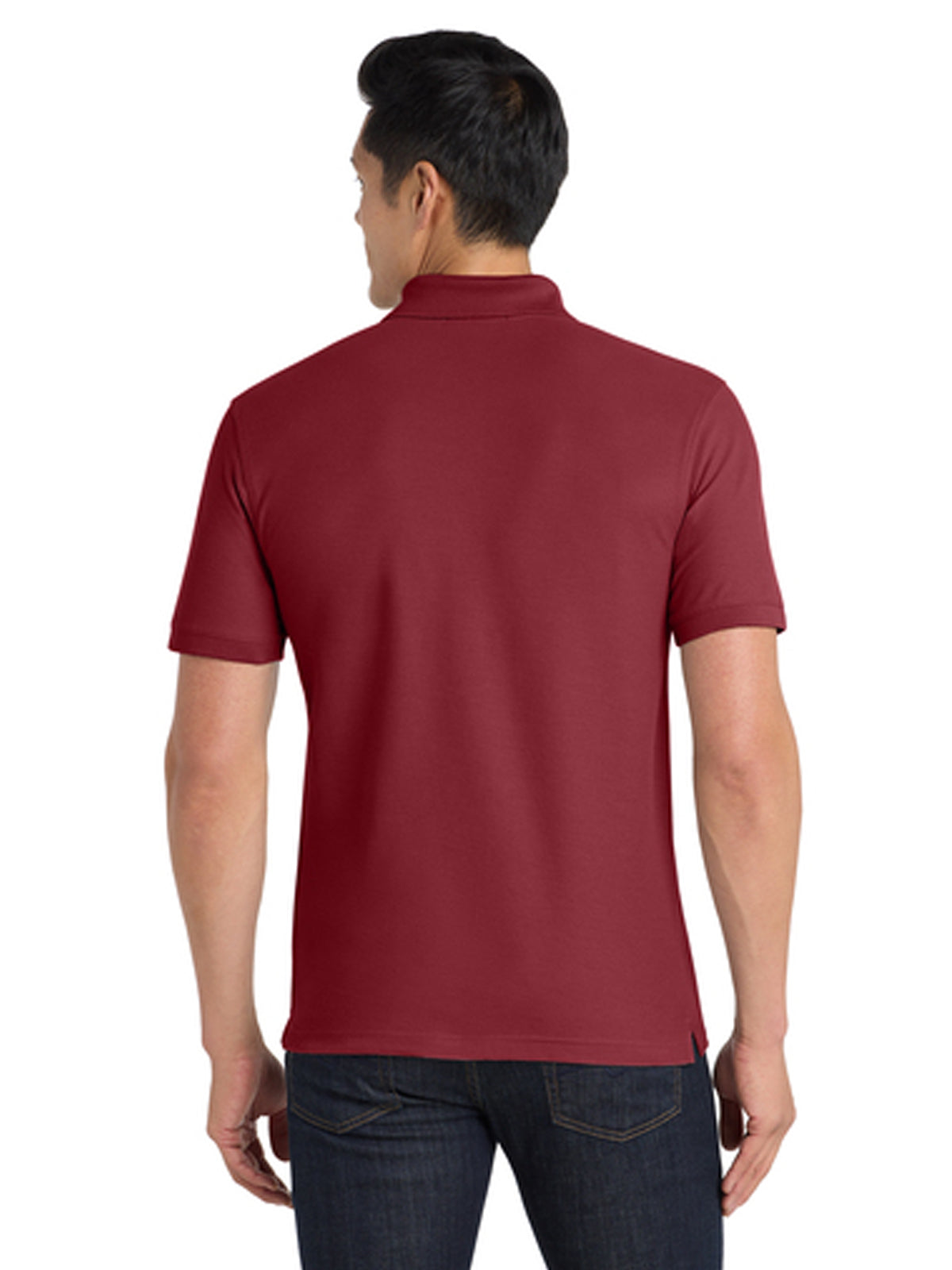 Men's Classic Pique Polo Shirt - K100 - Burgundy