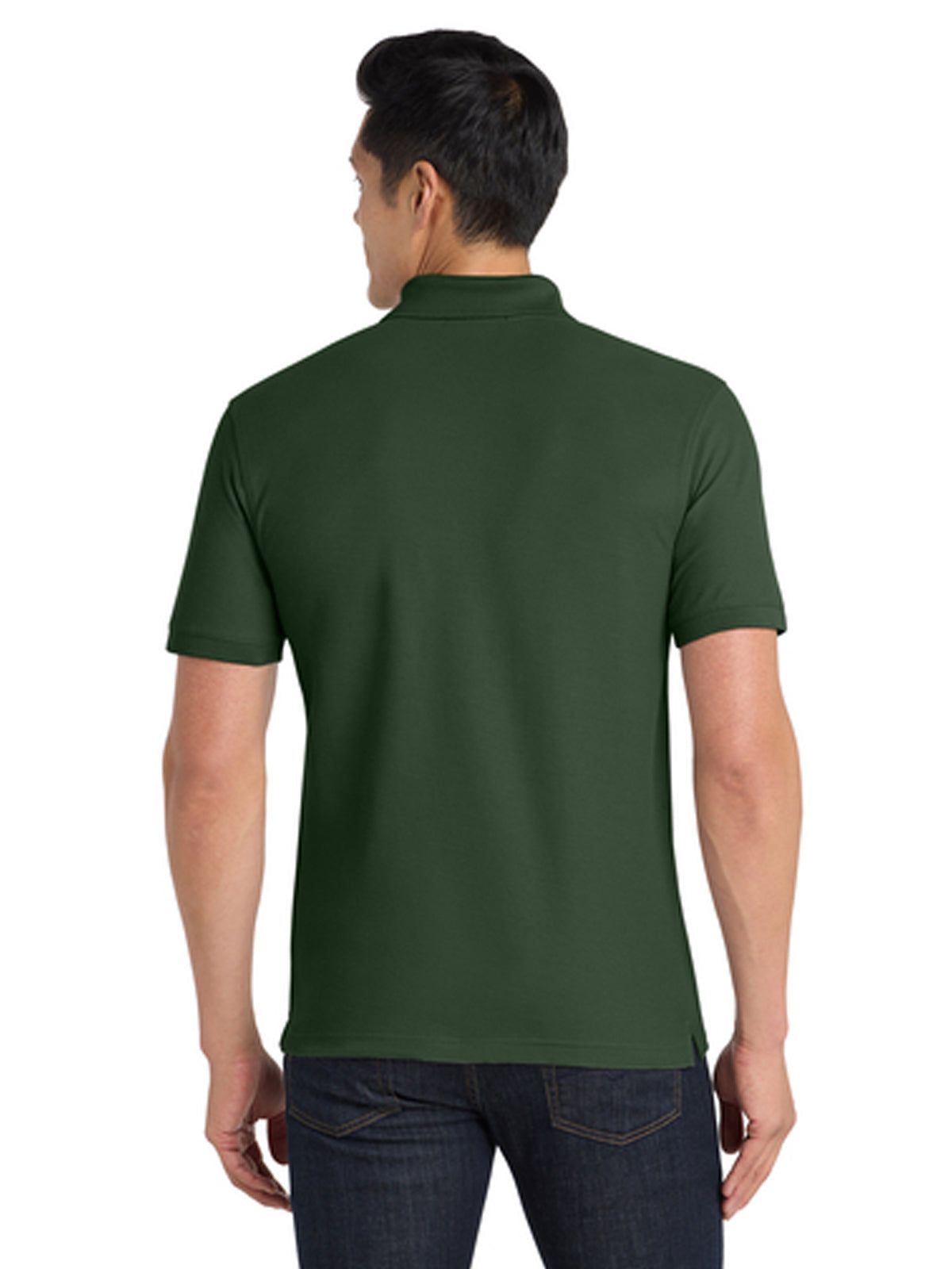 Men's Classic Pique Polo Shirt - K100 - Deep Forest Green