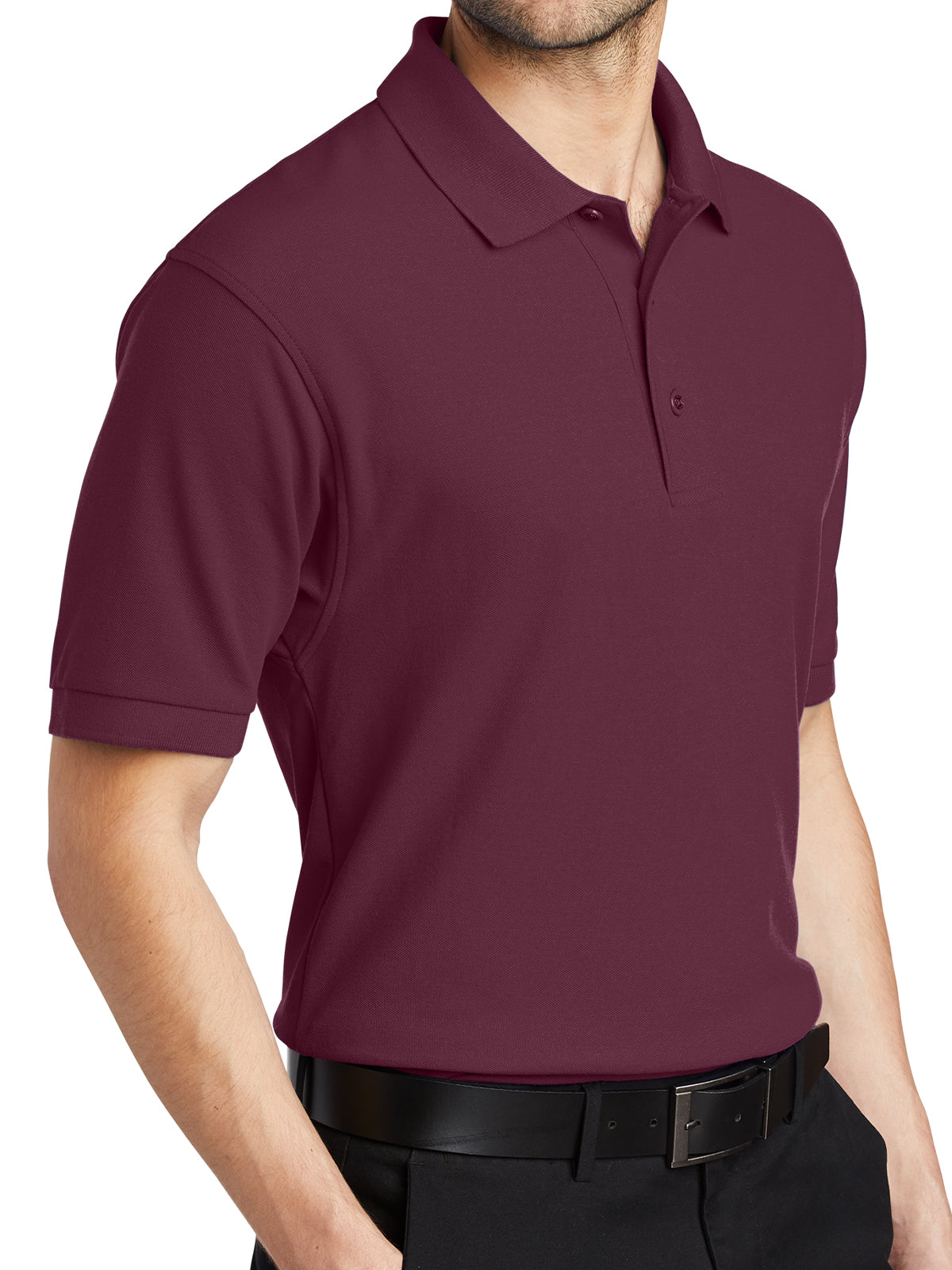 Men's Stretch Pique Polo - K500 - Burgundy