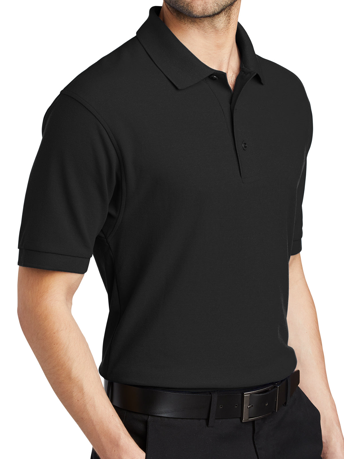Men's Stretch Pique Polo - K500 - Black