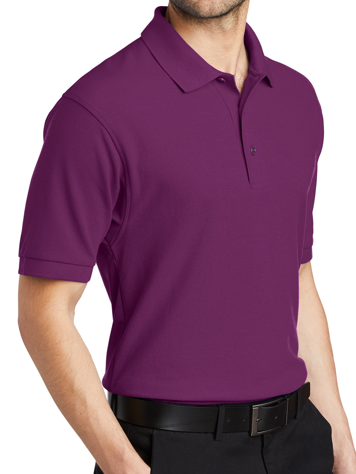 Men's Stretch Pique Polo - K500 - Deep Berry