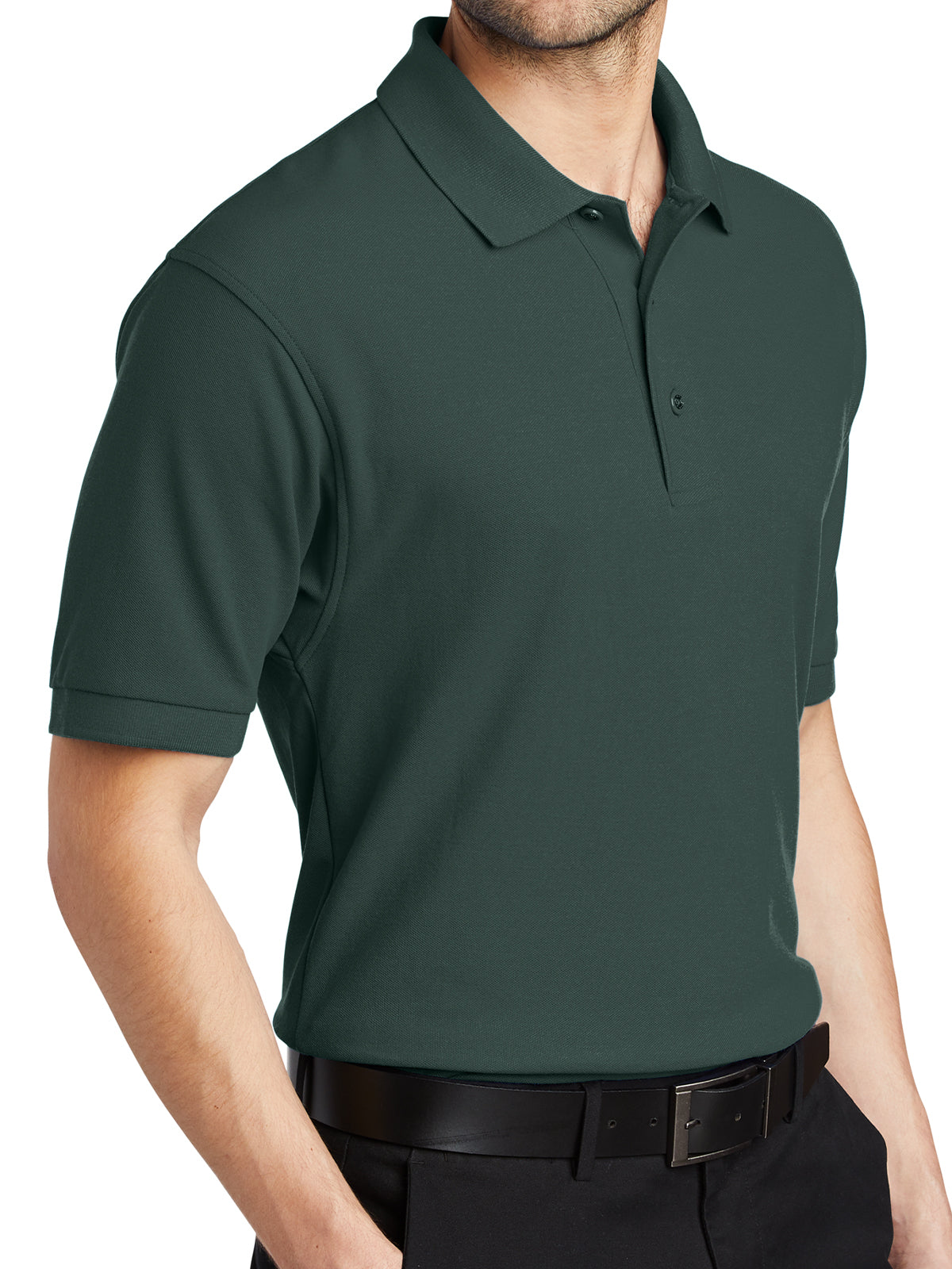 Men's Stretch Pique Polo - K500 - Dark Green