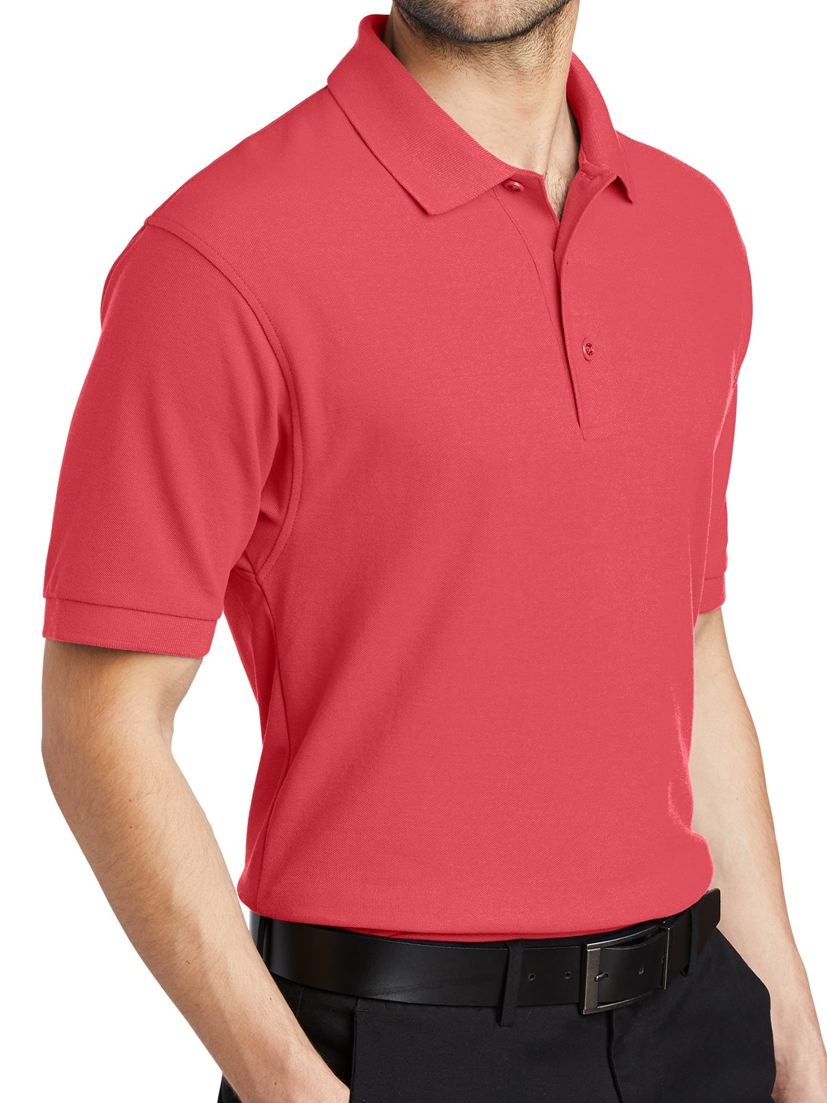 Men's Stretch Pique Polo - K500 - Hibiscus