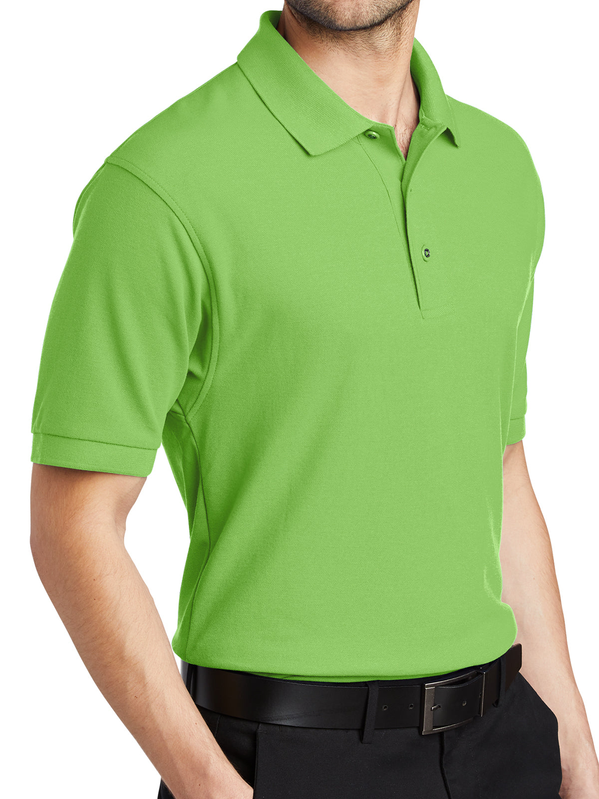 Men's Stretch Pique Polo - K500 - Lime