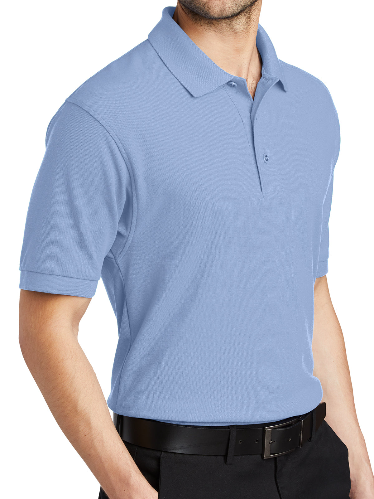 Men's Stretch Pique Polo - K500 - Light Blue