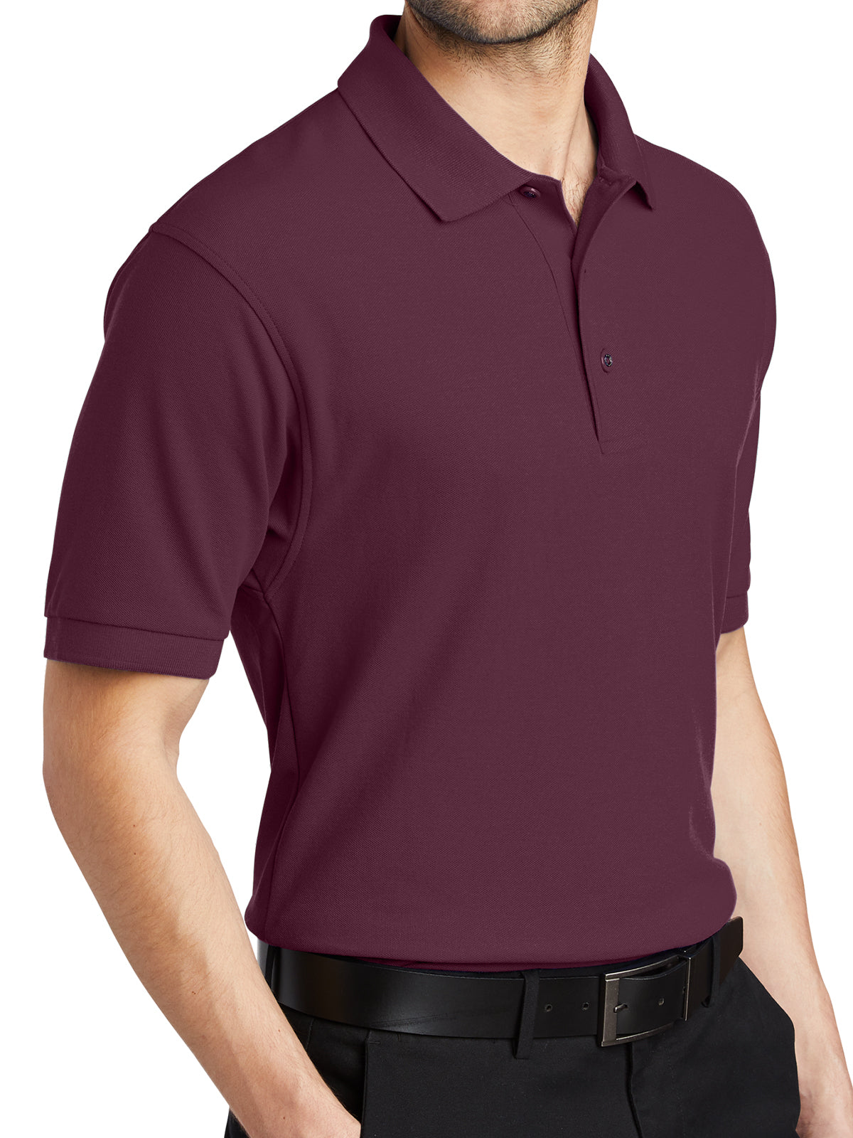 Men's Stretch Pique Polo - K500 - Maroon