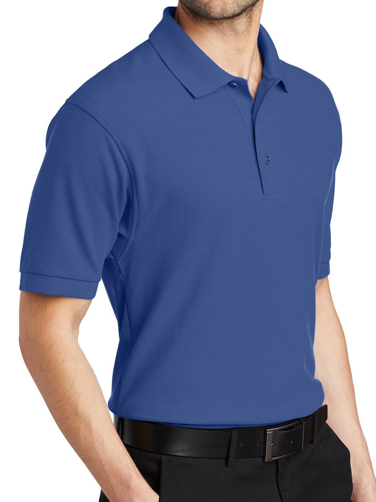 Men's Stretch Pique Polo - K500 - Mediterranean Blue