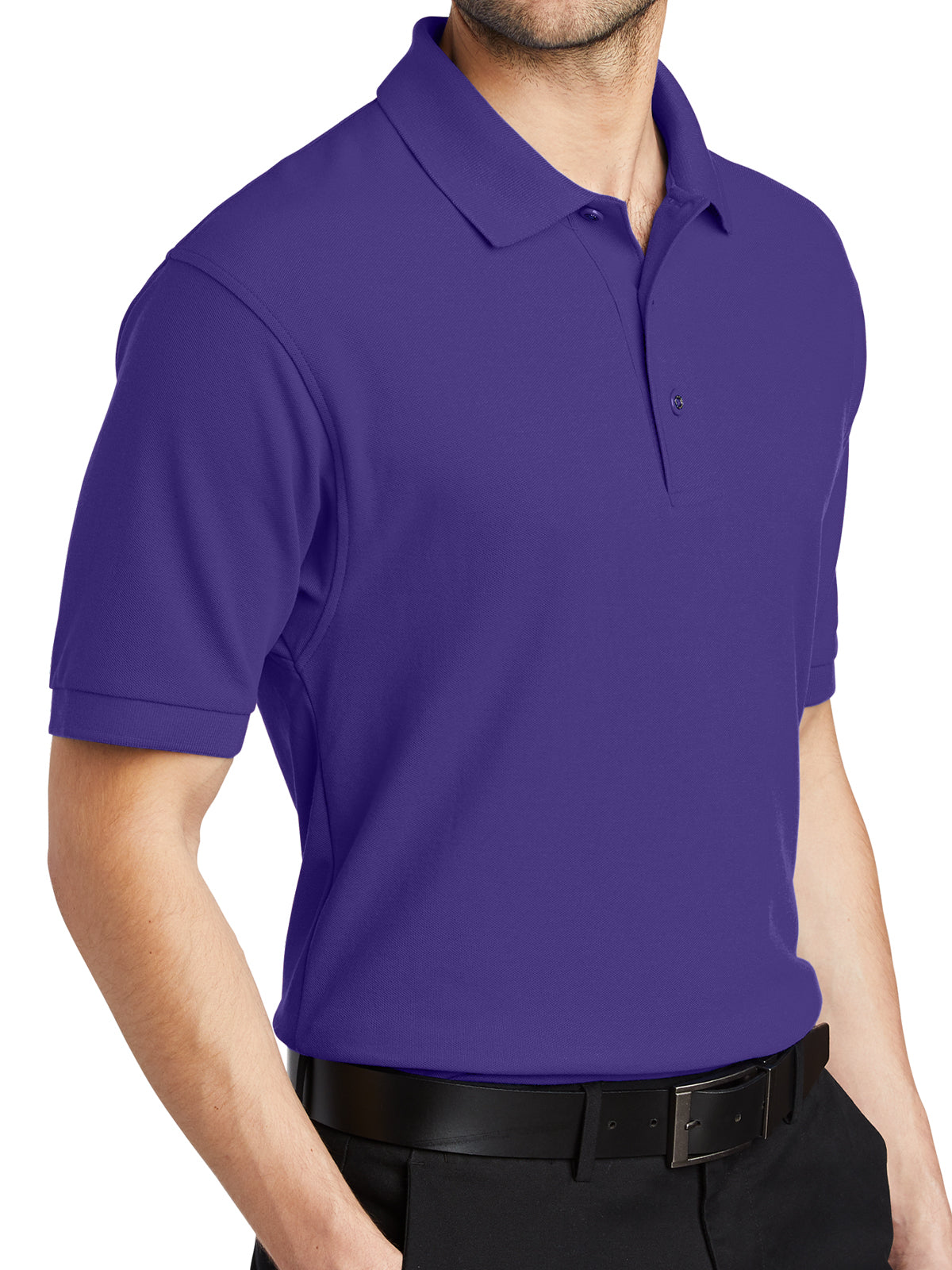 Men's Stretch Pique Polo - K500 - Purple