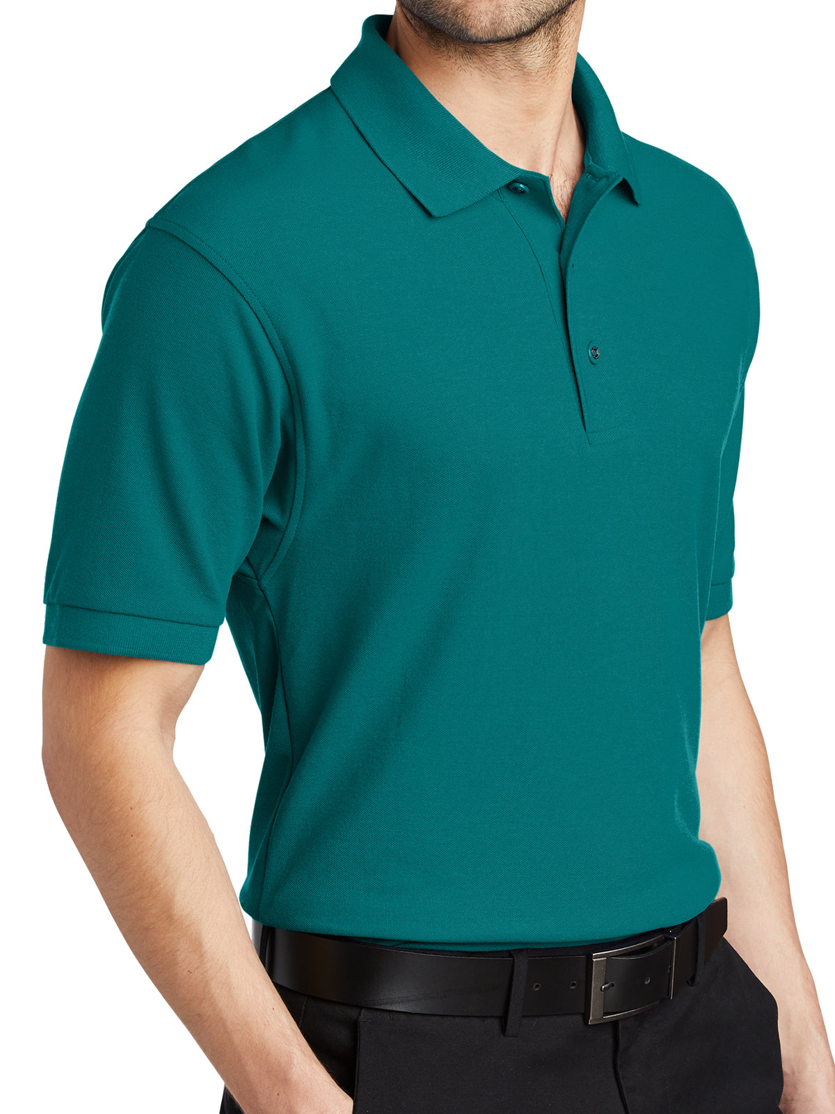 Men's Stretch Pique Polo - K500 - Teal Green