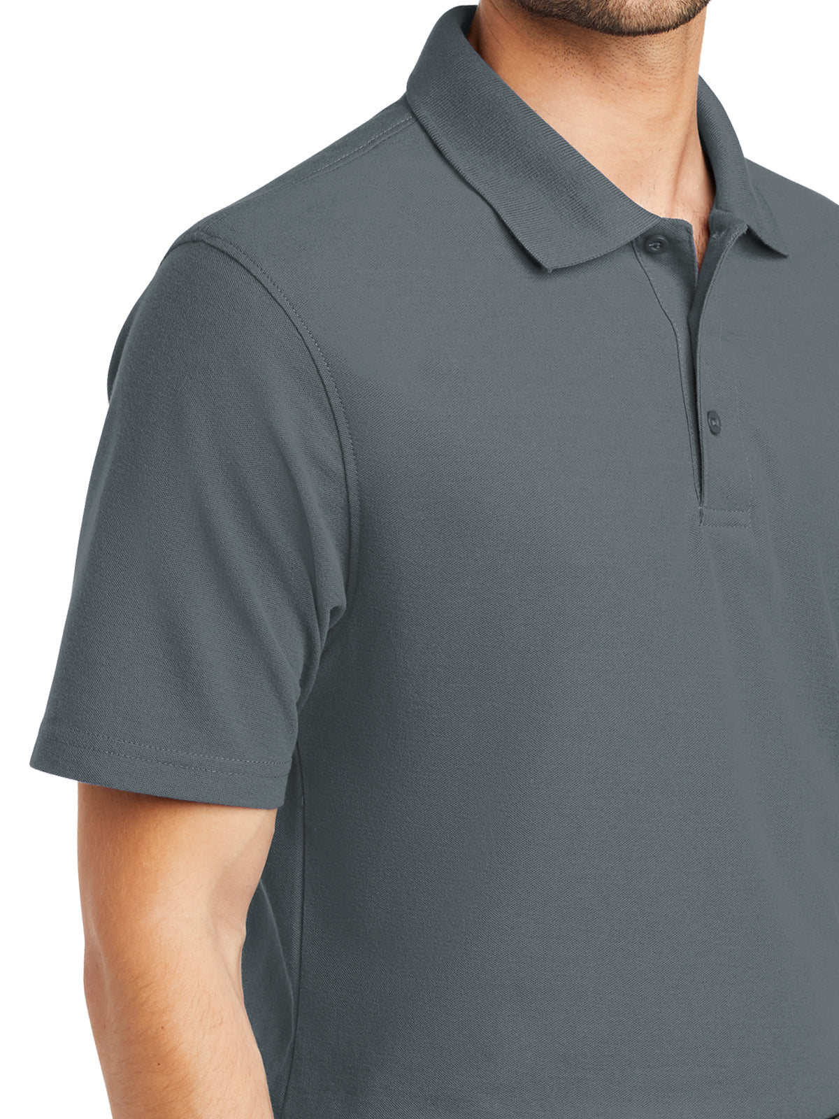 Men's Short Sleeve Polo - K510 - Steel Grey
