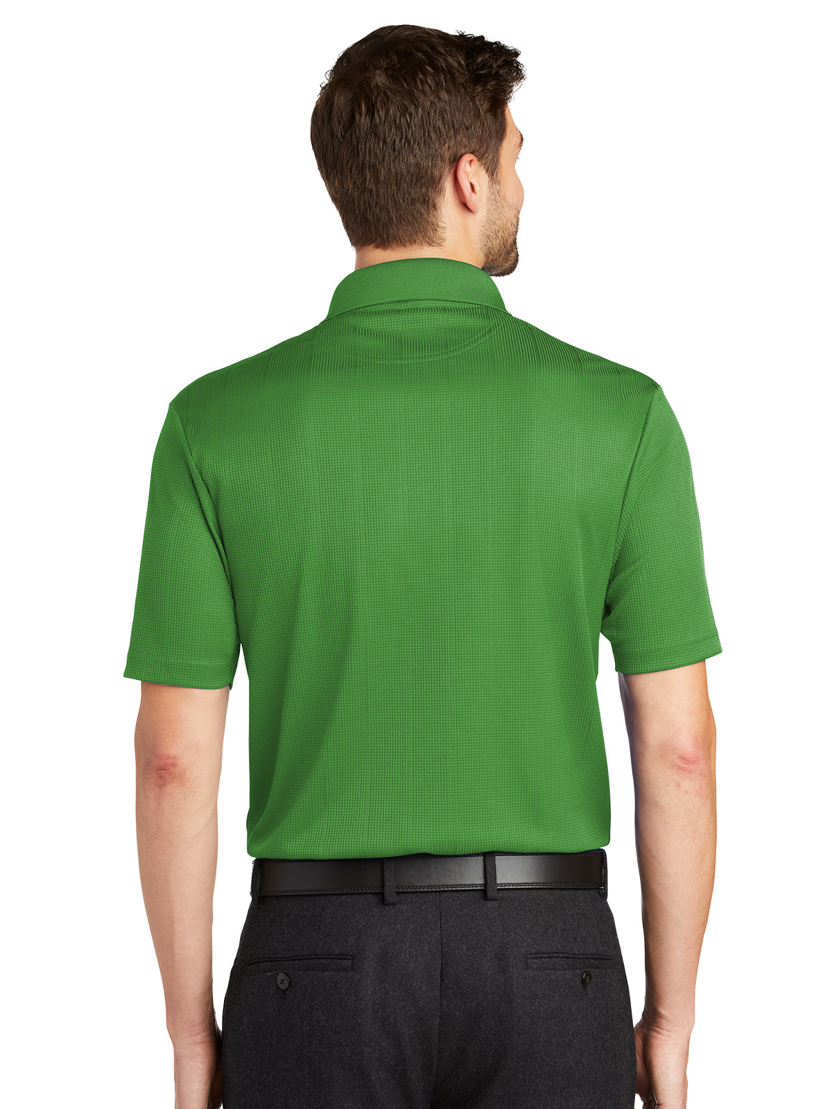 Men's Fine Jacquard Polo - K528 - Vine Green