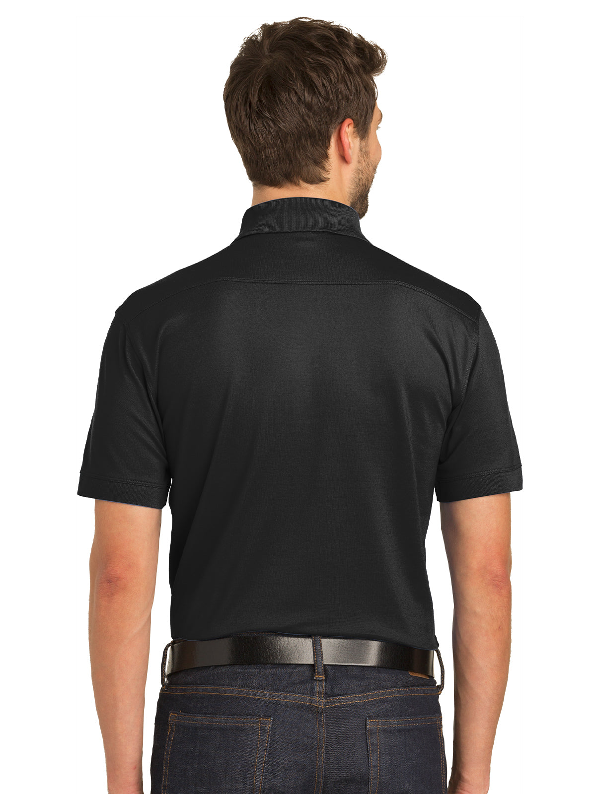 Men's Stretch Pique Polo - K555 - Black