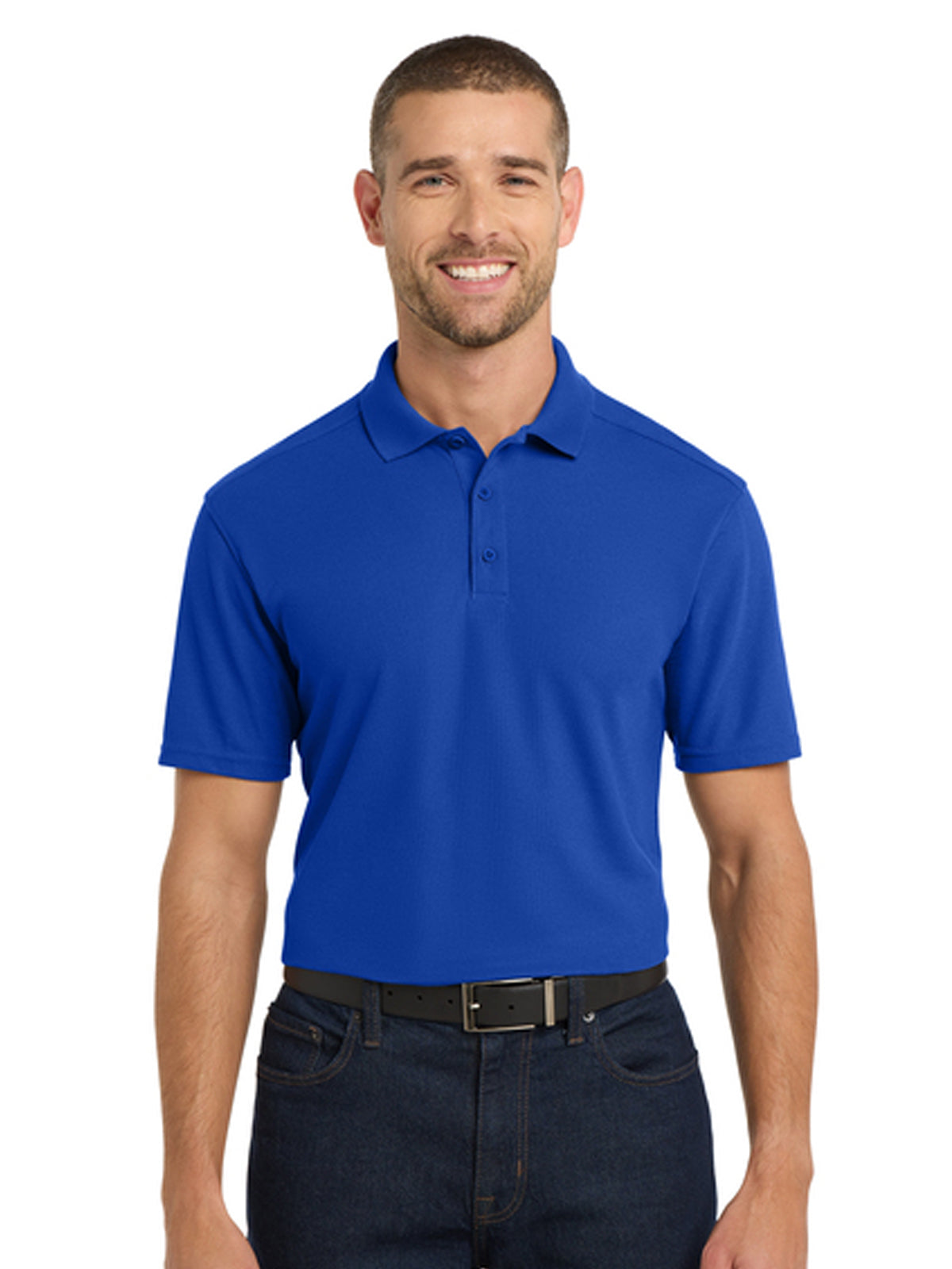 Men's Pocketless EZPerfomance Pique Polo - K600 - True Royal