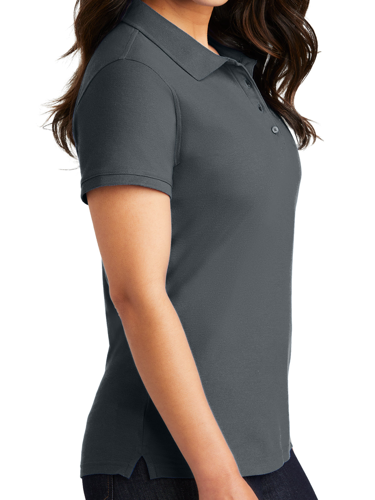 Women's Classic Pique Polo Shirt - L100 - Graphite