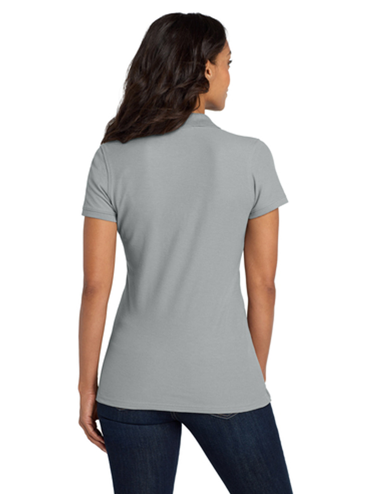 Women's Classic Pique Polo Shirt - L100 - Gusty Grey