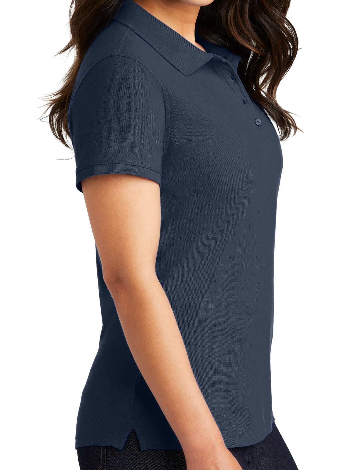 Women's Classic Pique Polo Shirt - L100 - River Blue Navy
