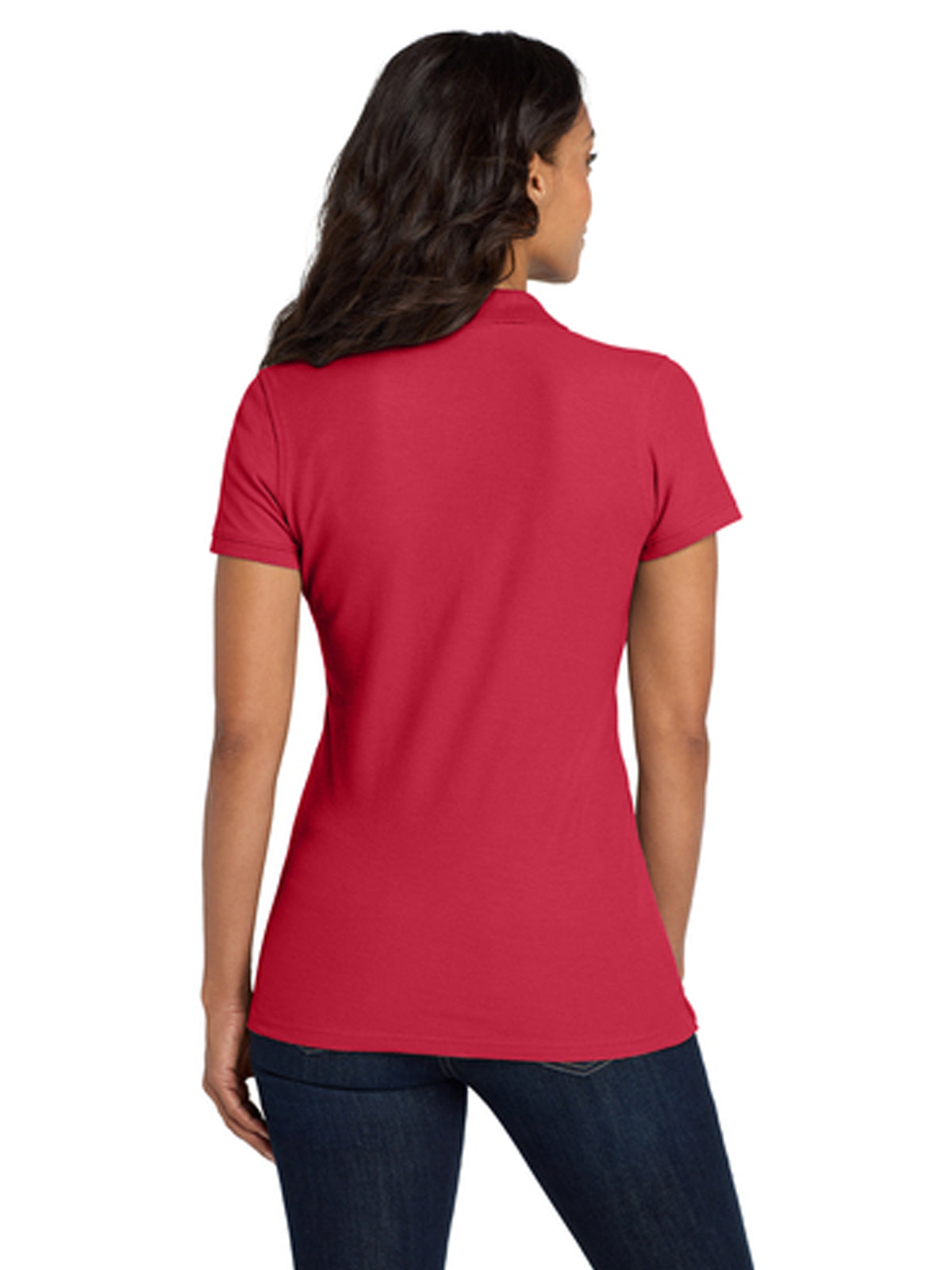 Women's Classic Pique Polo Shirt - L100 - Rich Red