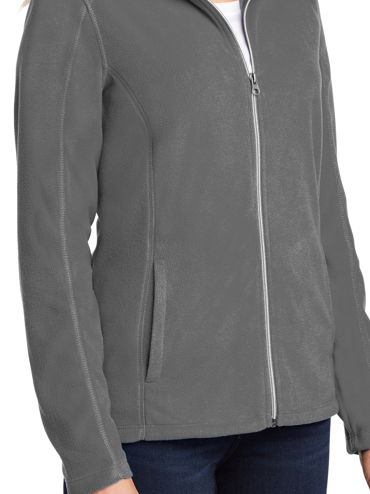 Women's Microfleece Jacket - L223 - Pearl Grey