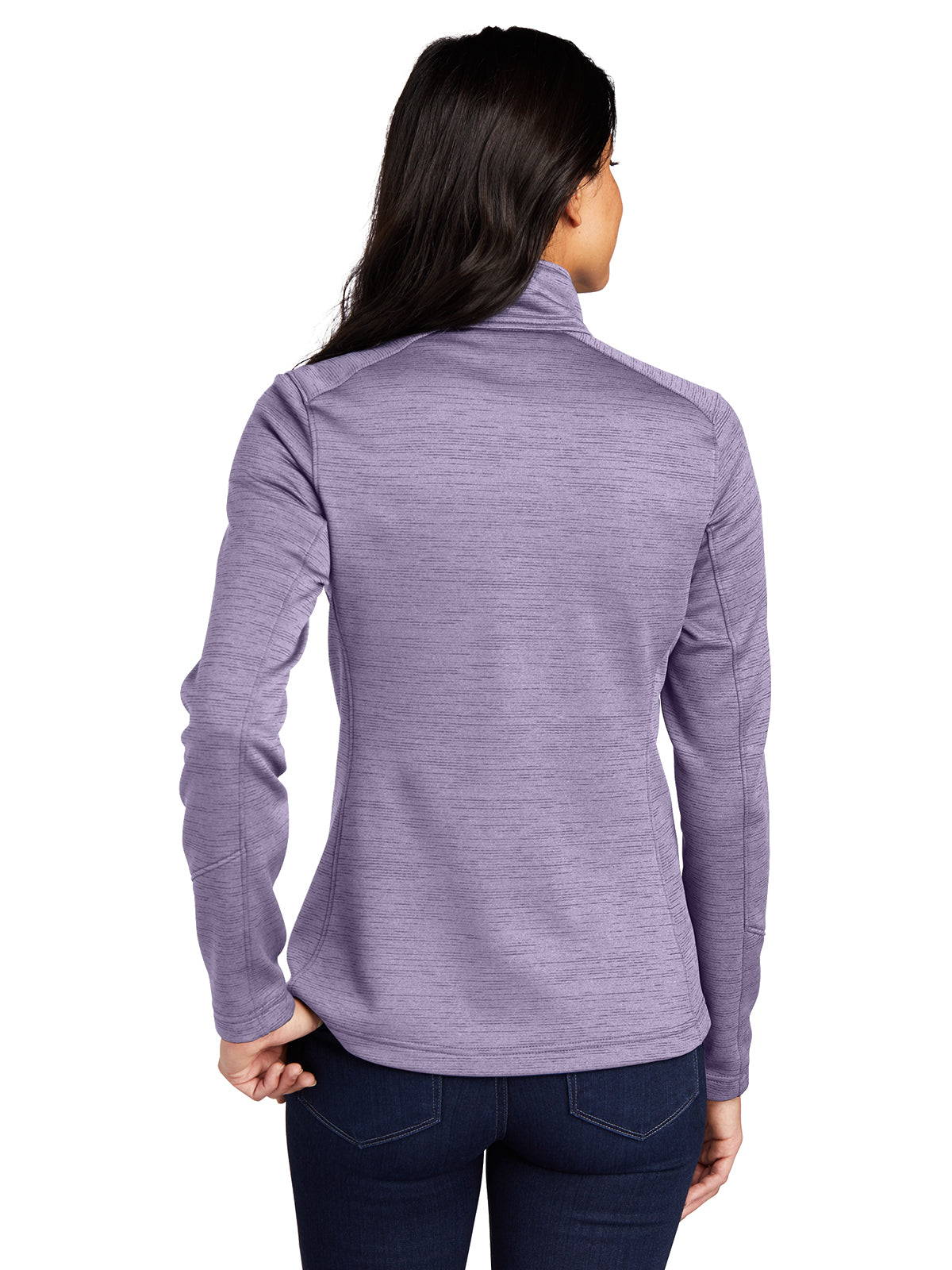 Women's Striped Fleece Jacket - L231 - Purple