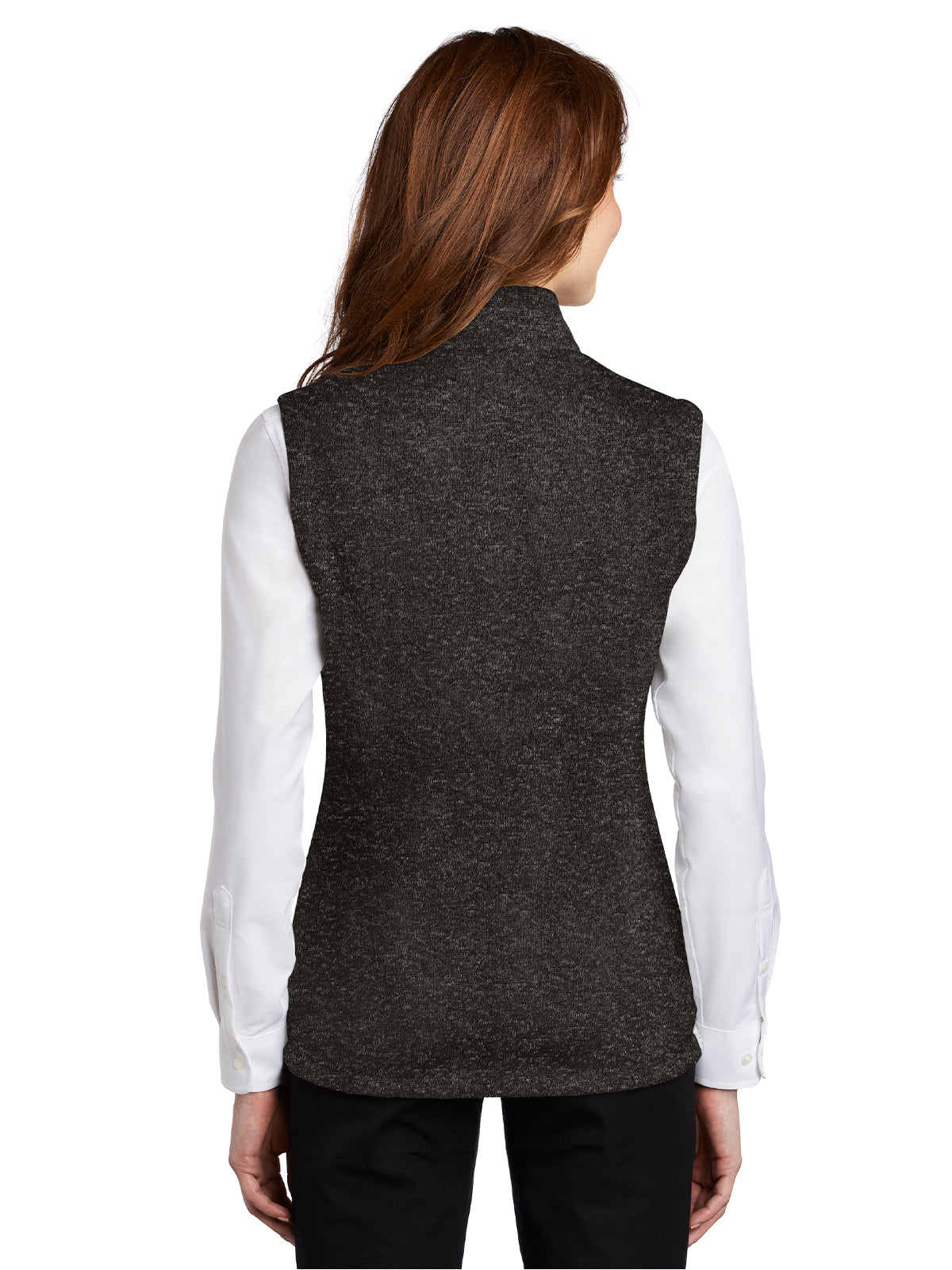 Women's Fleece Vest - L236 - Black Heather