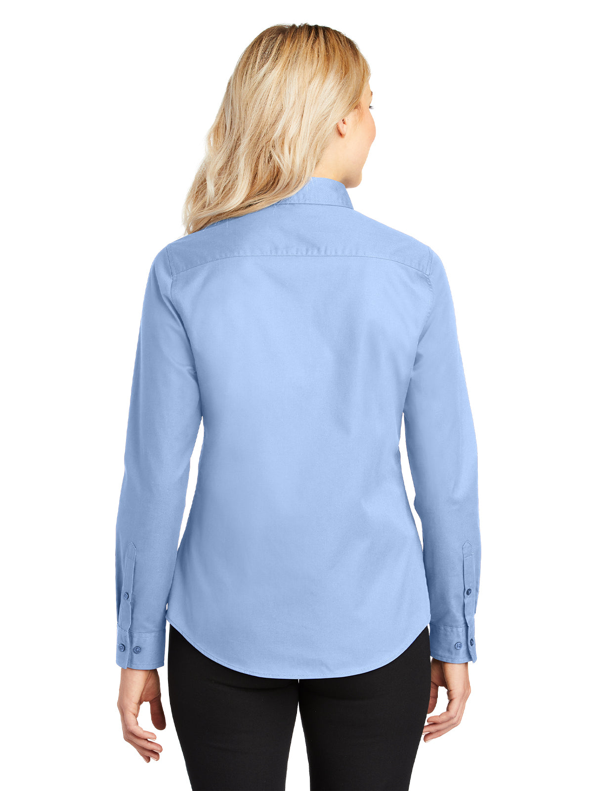 Women's Long Sleeve Easy Care Shirt - L608 - Light Blue/Light Stone