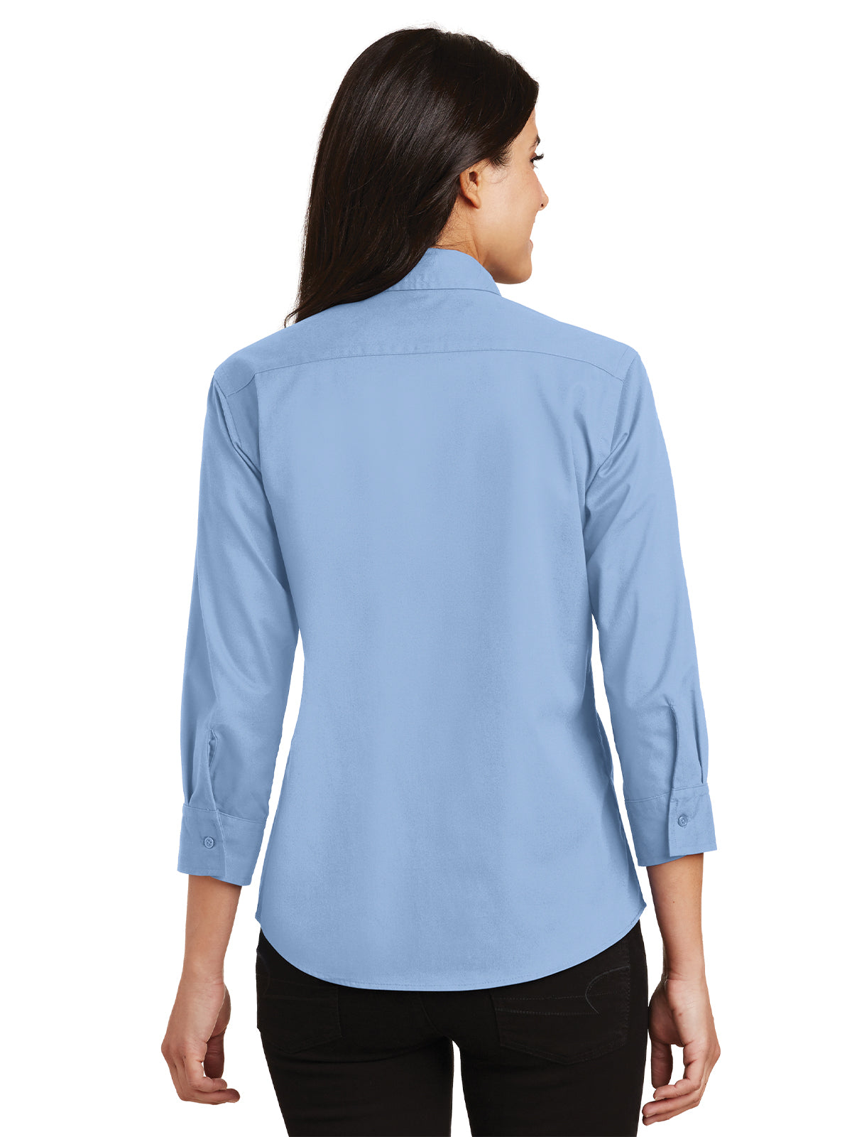 Women's Wrinkle-Resistant 3/4-Sleeve Shirt - L612 - Light Blue