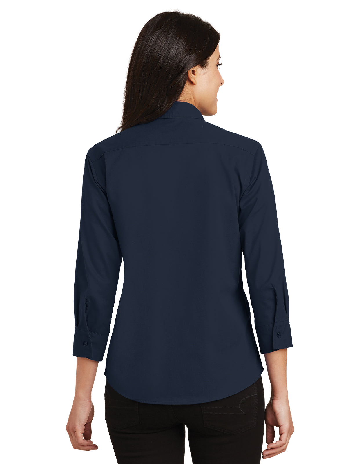 Women's Wrinkle-Resistant 3/4-Sleeve Shirt - L612 - Navy
