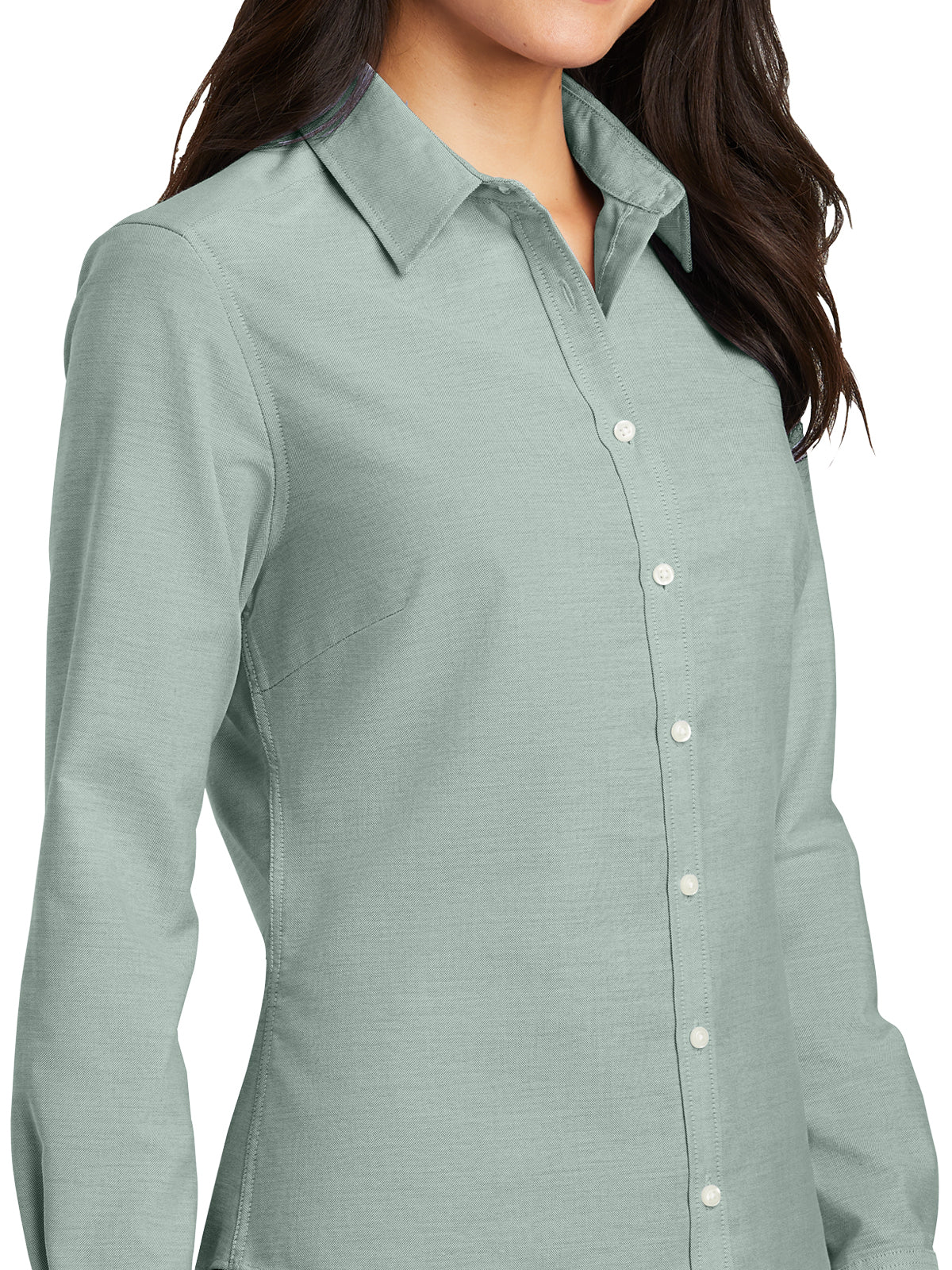 Women's Oxford Button Up Shirt - L658 - Green
