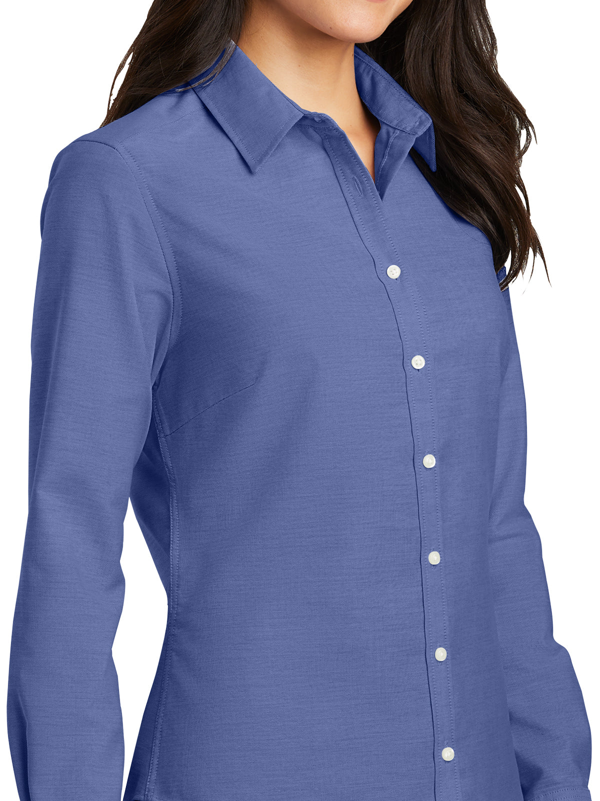 Women's Oxford Button Up Shirt - L658 - Navy