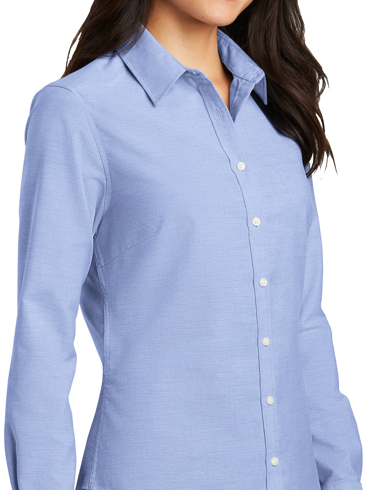 Women's Oxford Button Up Shirt - L658 - Oxford Blue