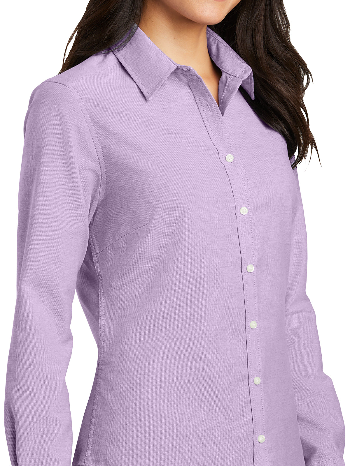 Women's Oxford Button Up Shirt - L658 - Soft Purple