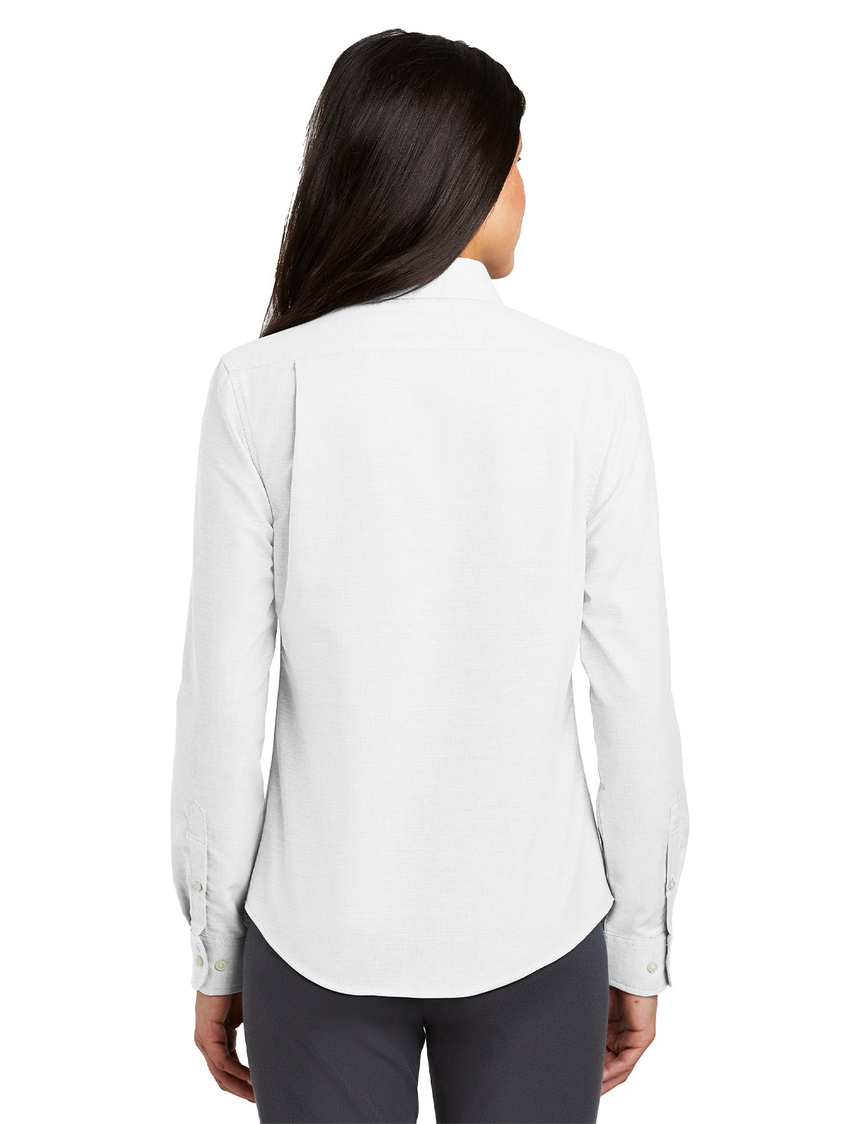 Women's Oxford Button Up Shirt - L658 - White